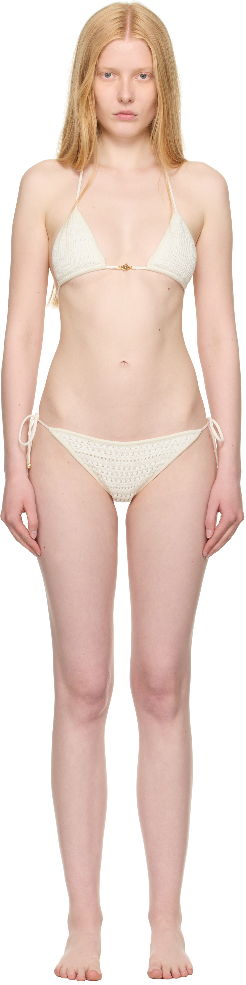 Beige Crochet Bikini