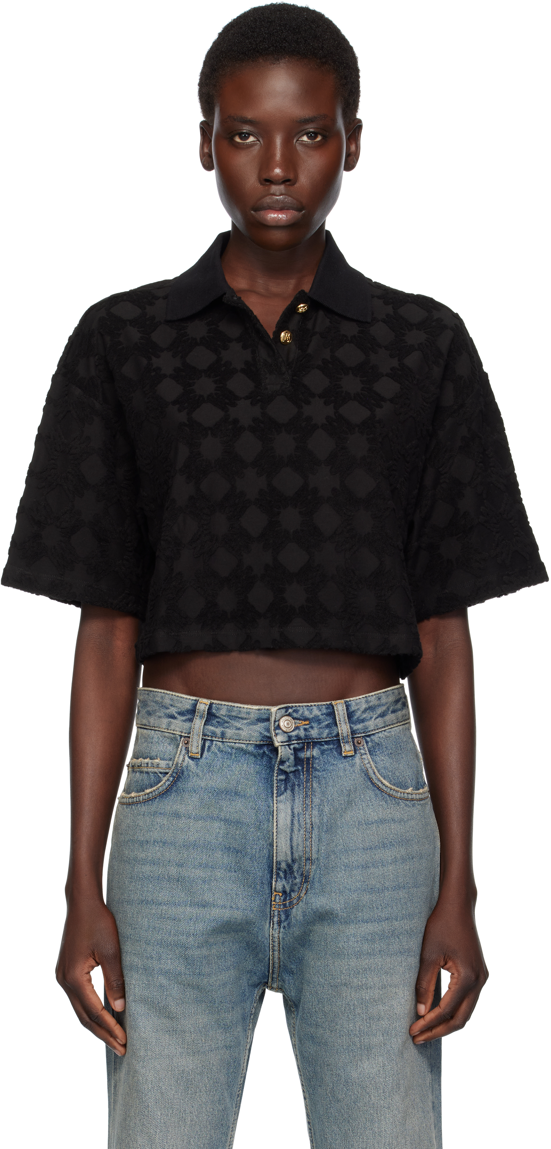 Black MA Quad Toweling Polo