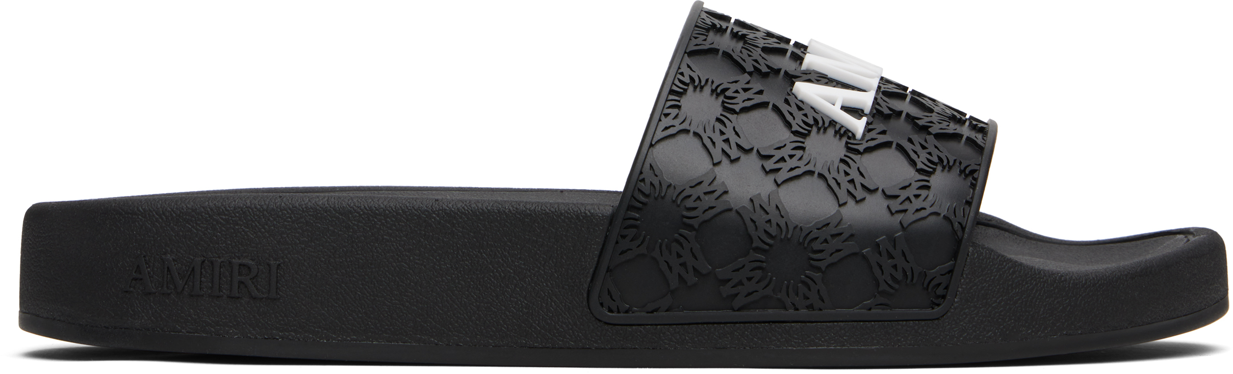 AMIRI: Black MA Quad Pool Slides | SSENSE