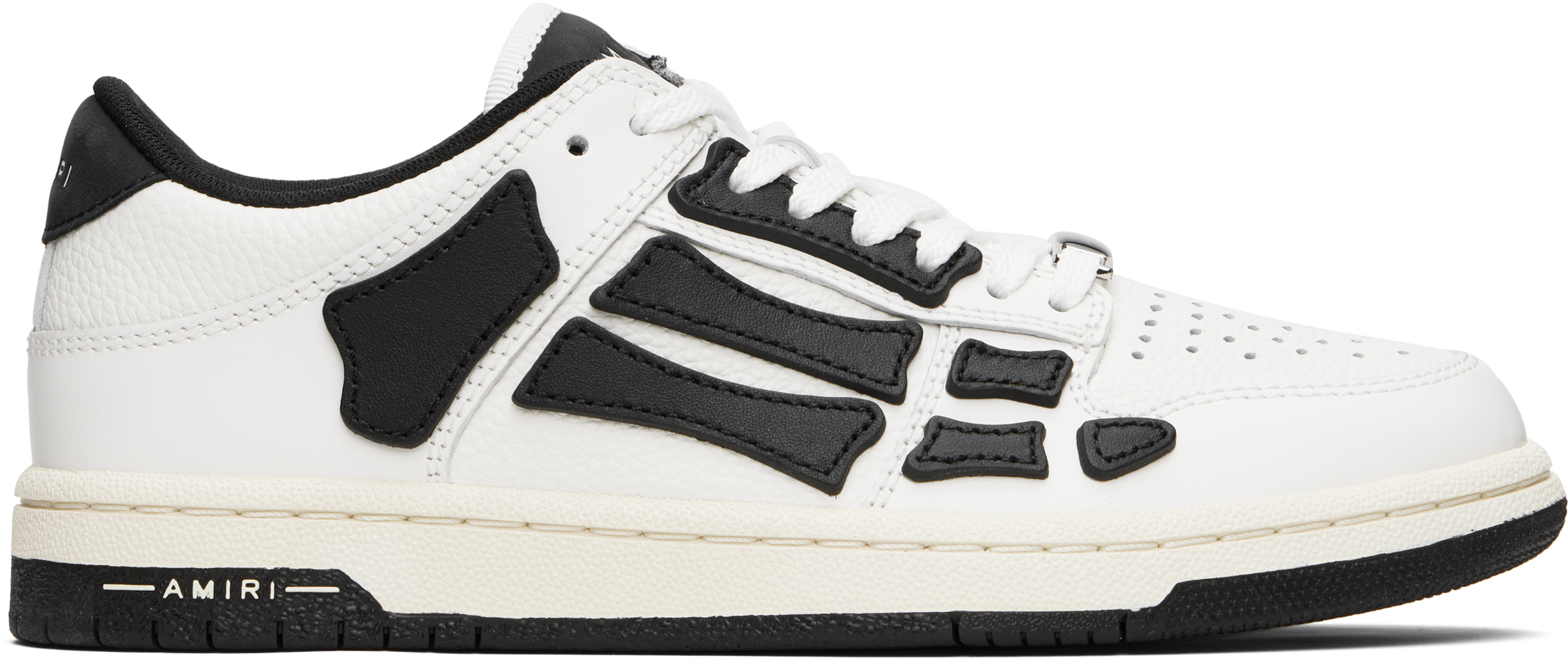 Black & White Skel-Top Low Sneakers