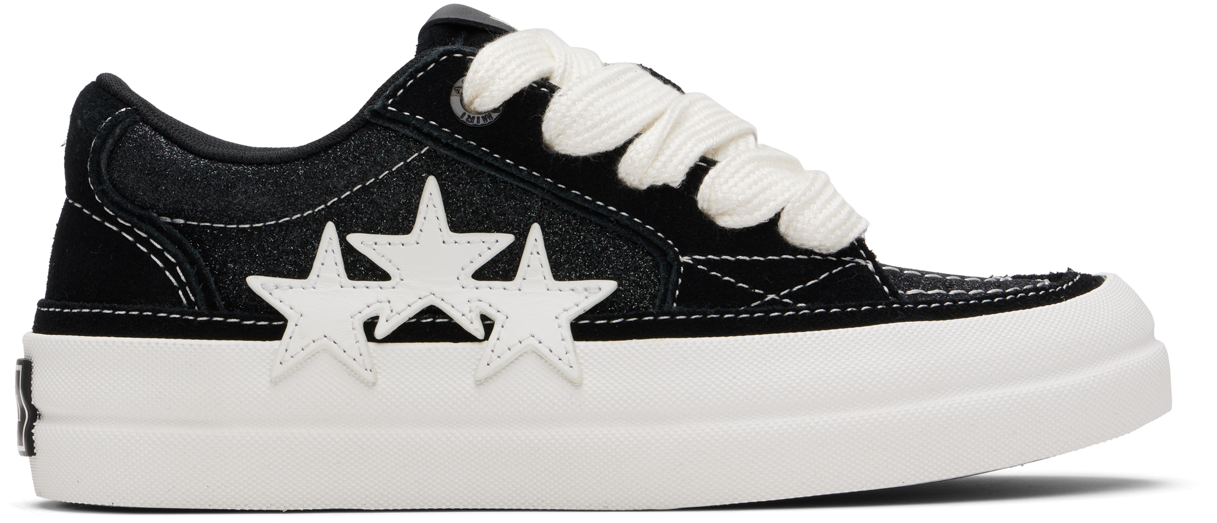Amiri Black Glitter Sunset Skate Sneakers In Multi