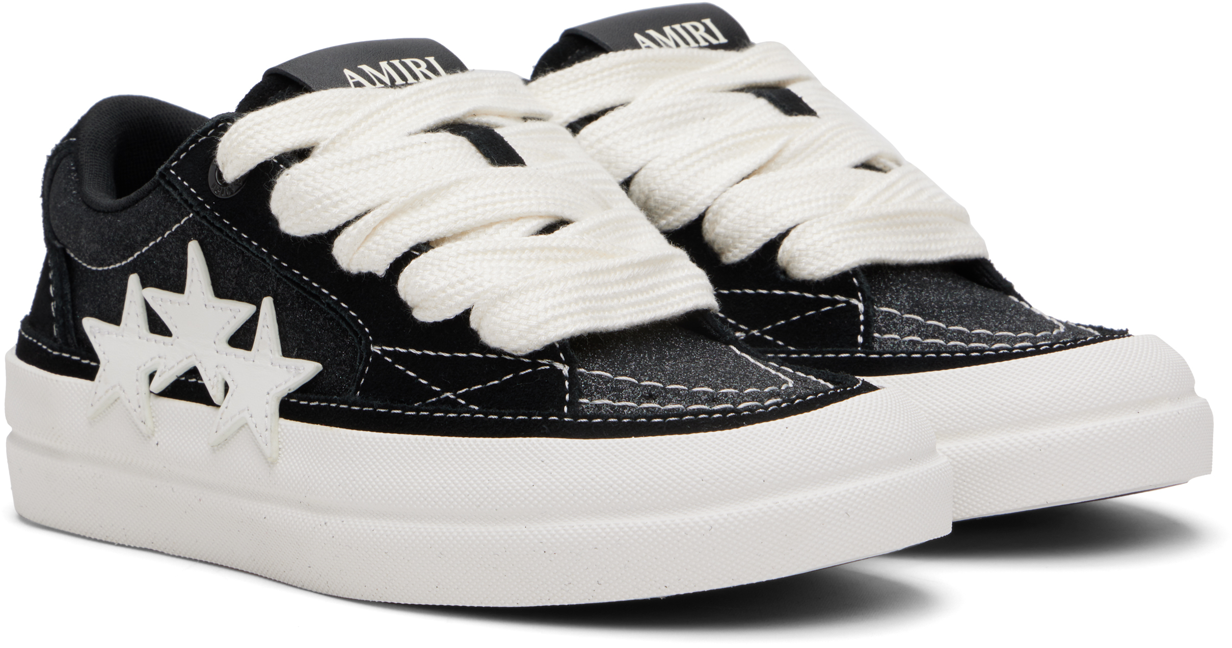 Amiri Black Glitter Sunset Skate Sneakers In Multi