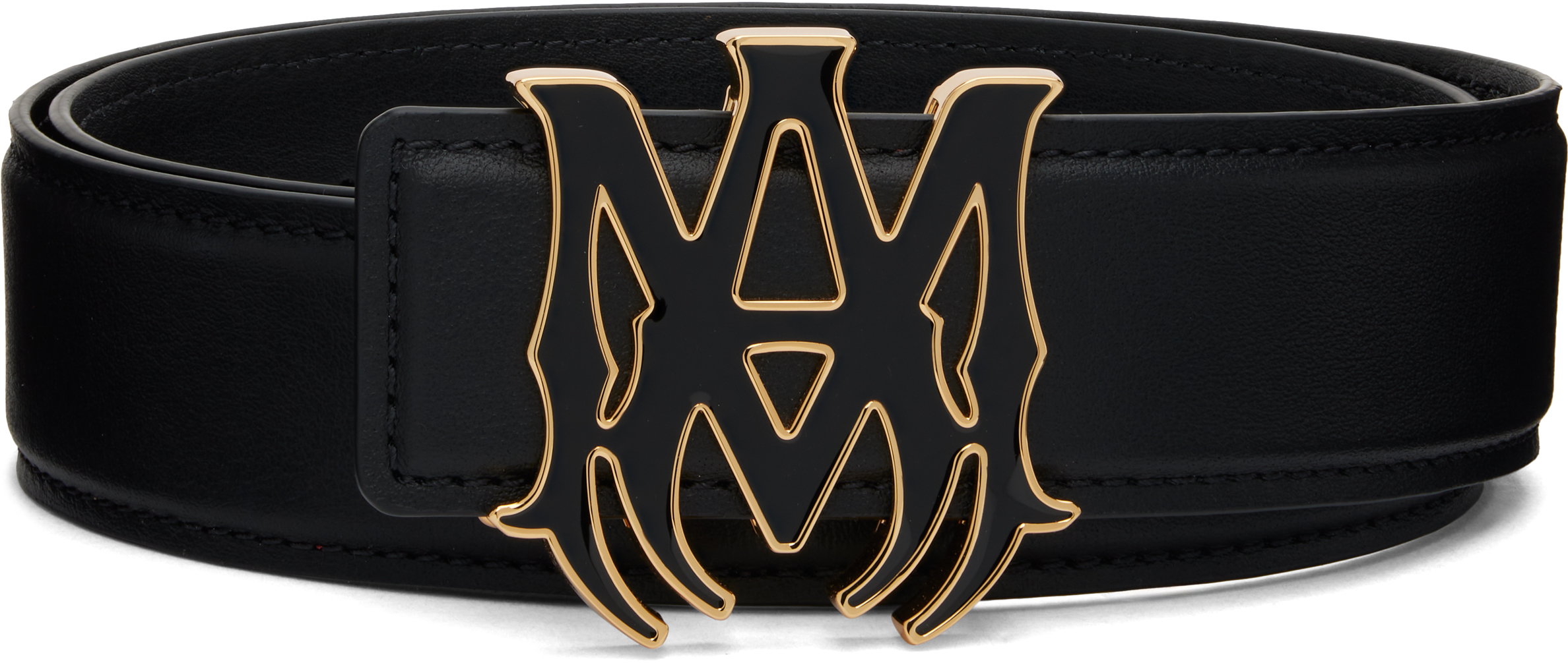 Amiri Black Ma Core Logo Belt