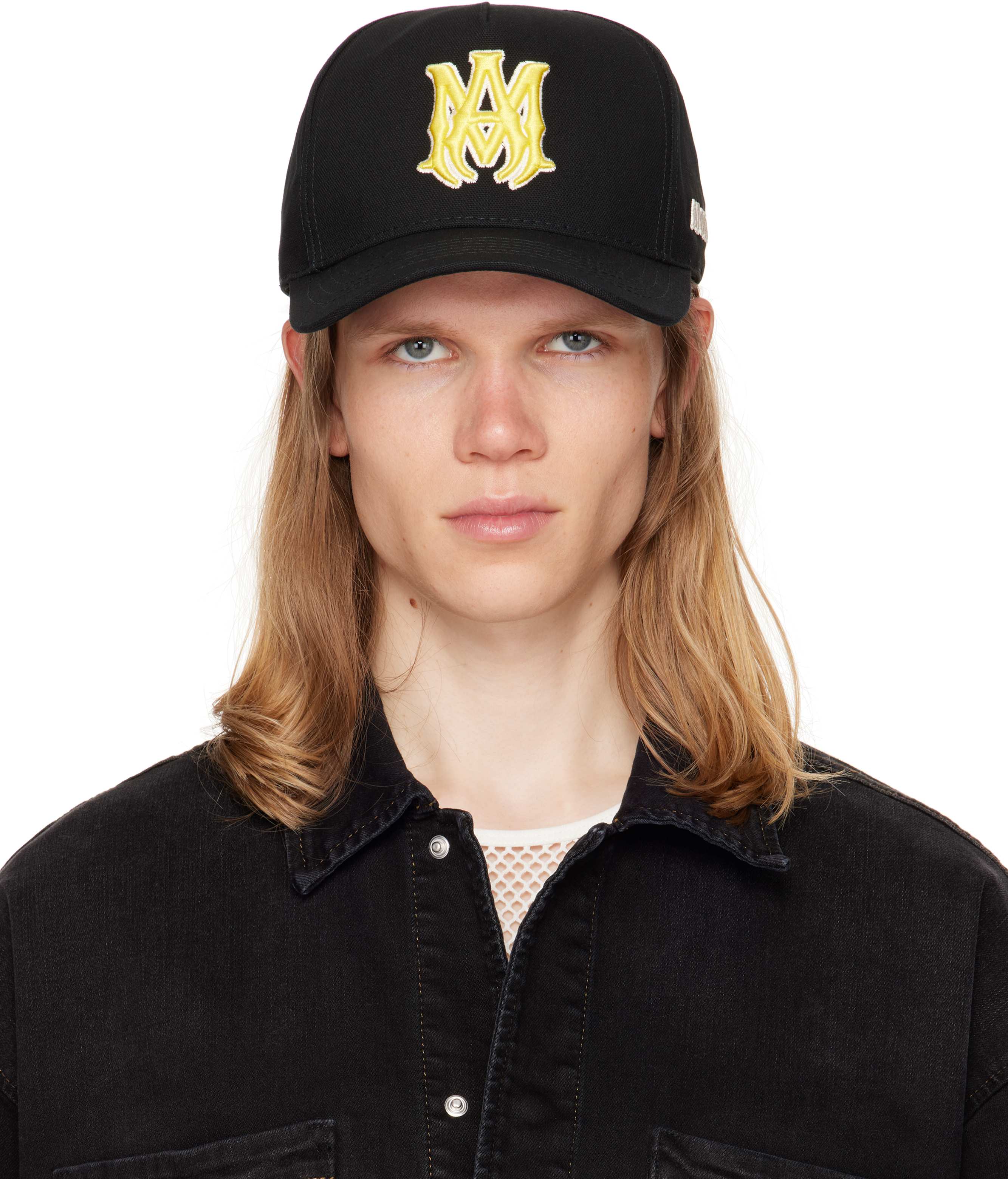 Black MA Outline Canvas Cap