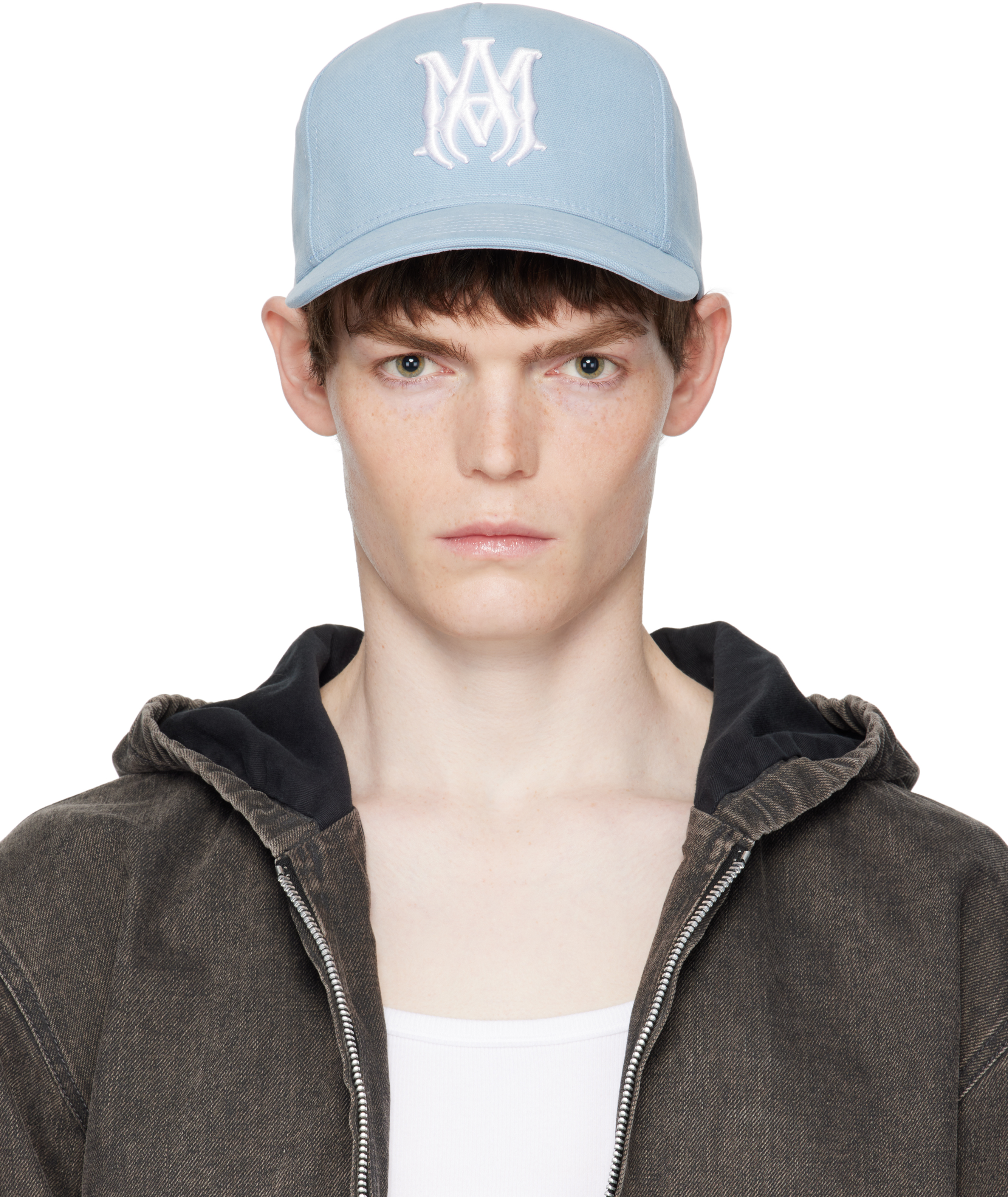 Amiri Blue 'ma' Canvas Cap