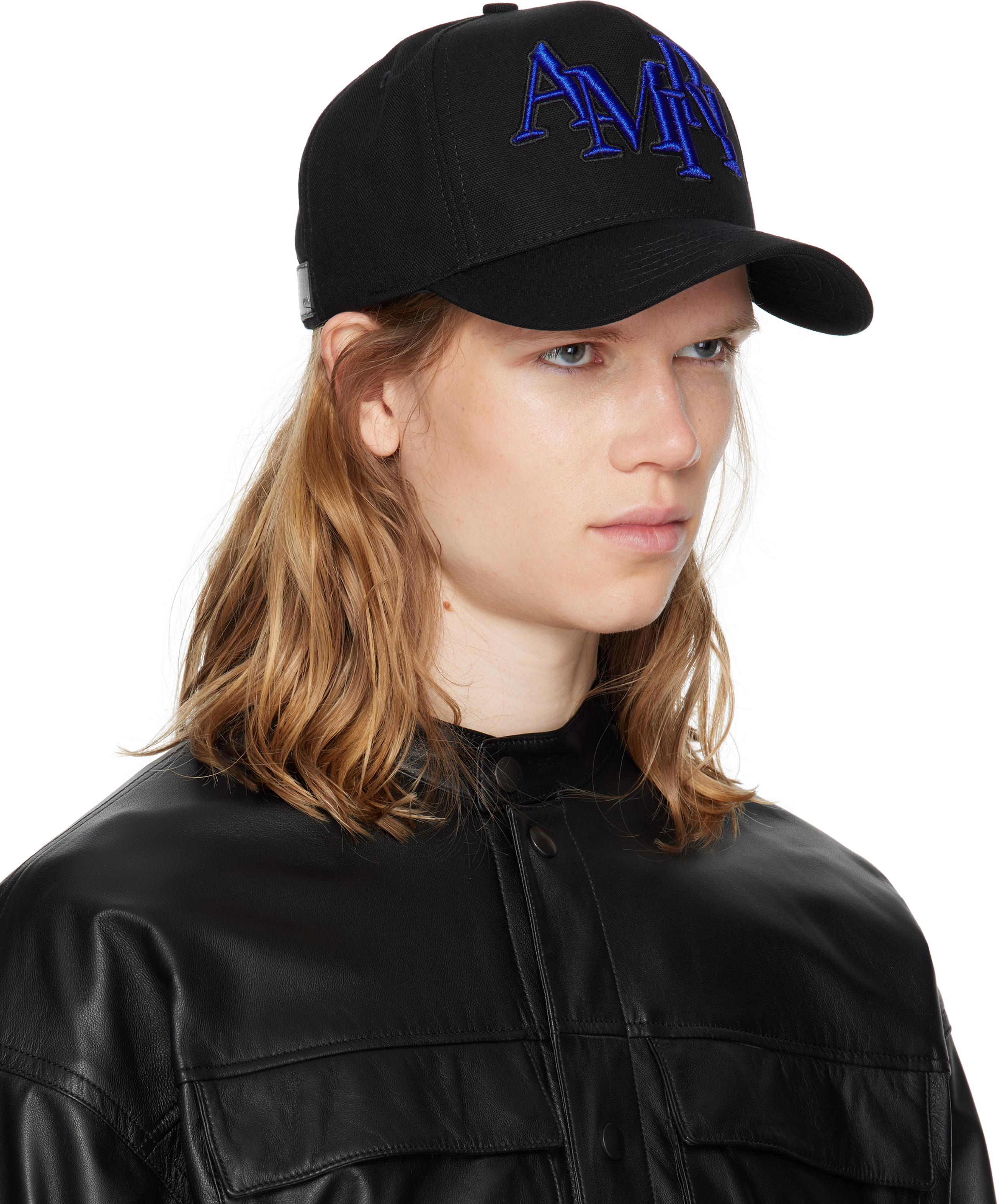 Amiri Black Staggered '' Canvas Cap