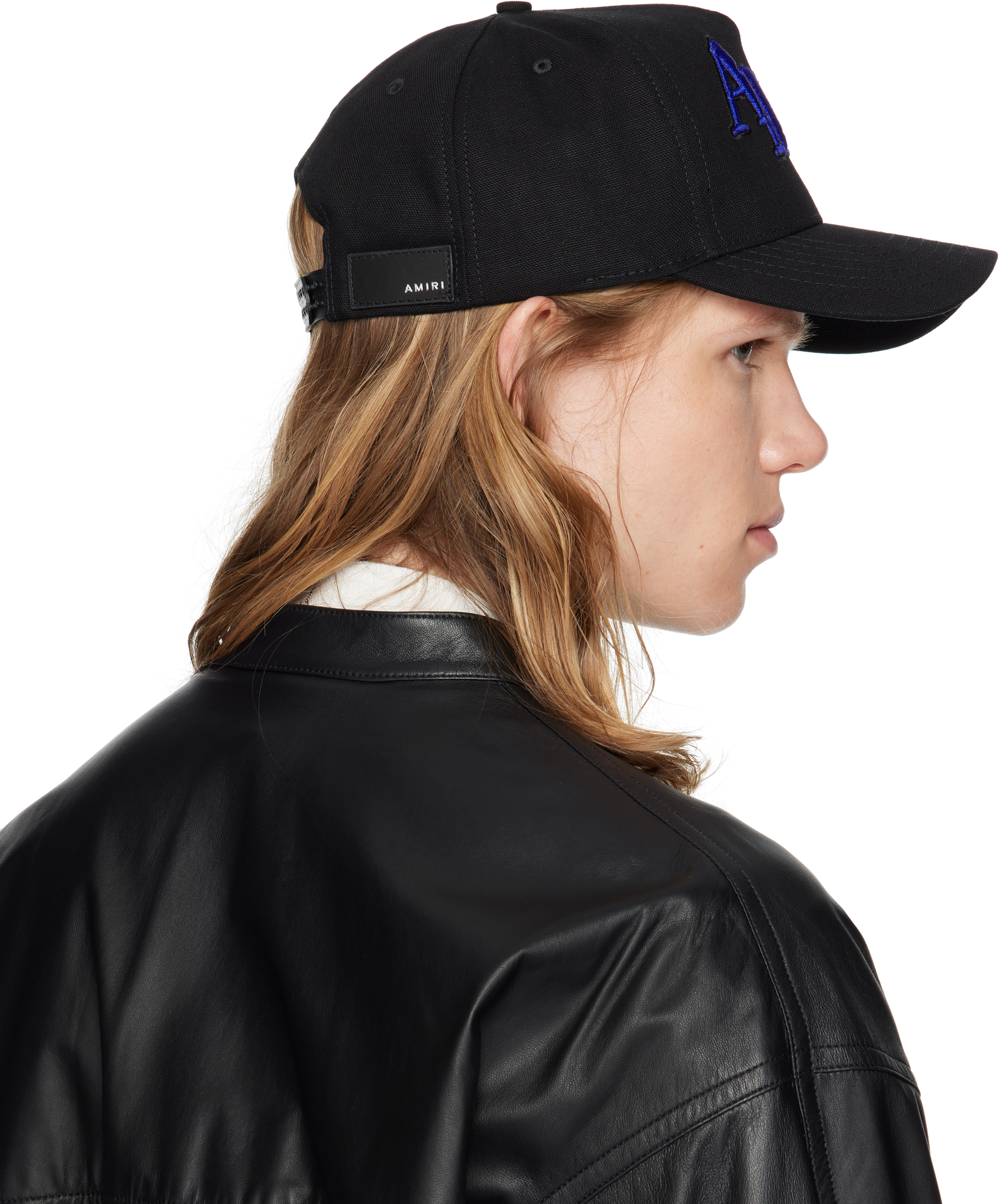 Amiri Black Staggered '' Canvas Cap