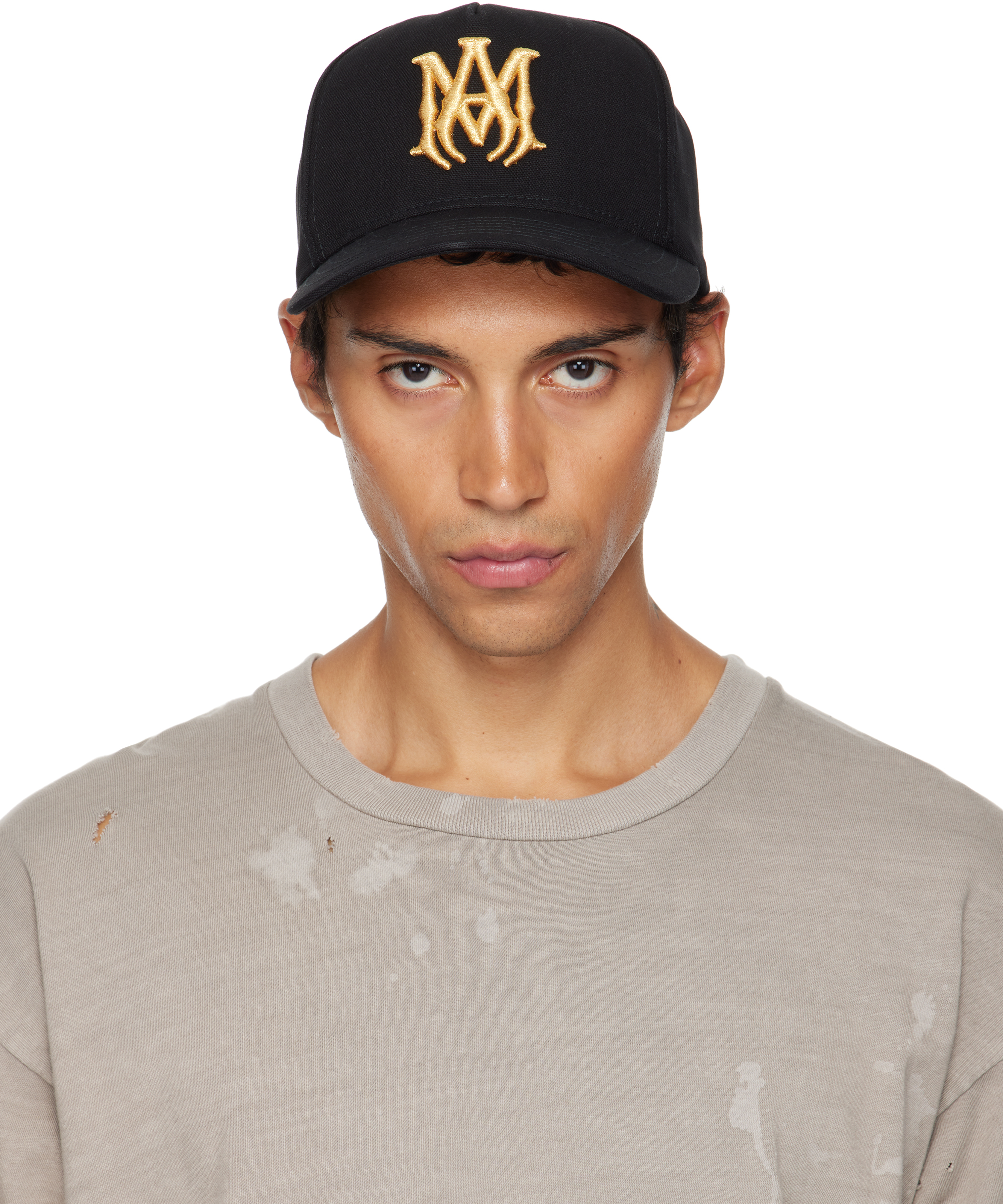 Amiri Logo-embroidered Baseball Cap In Black