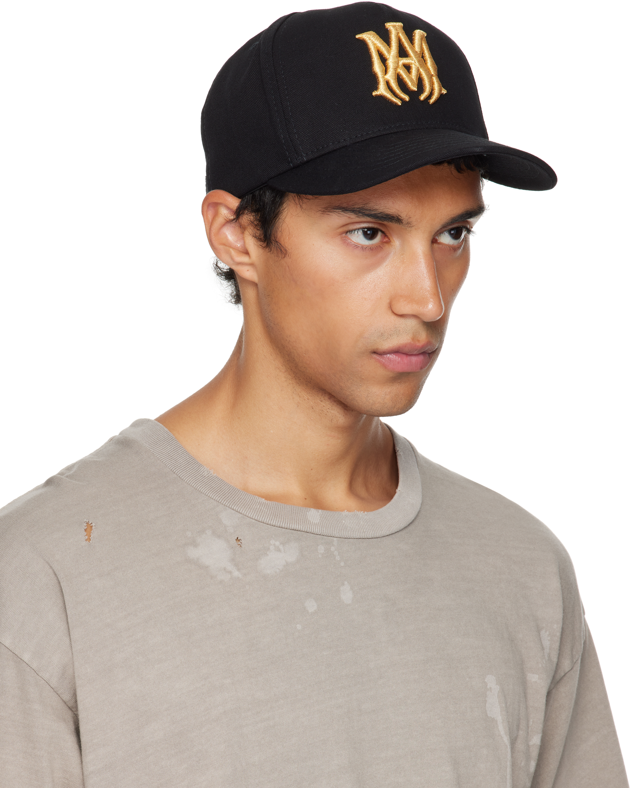 Amiri Logo-embroidered Baseball Cap In Black