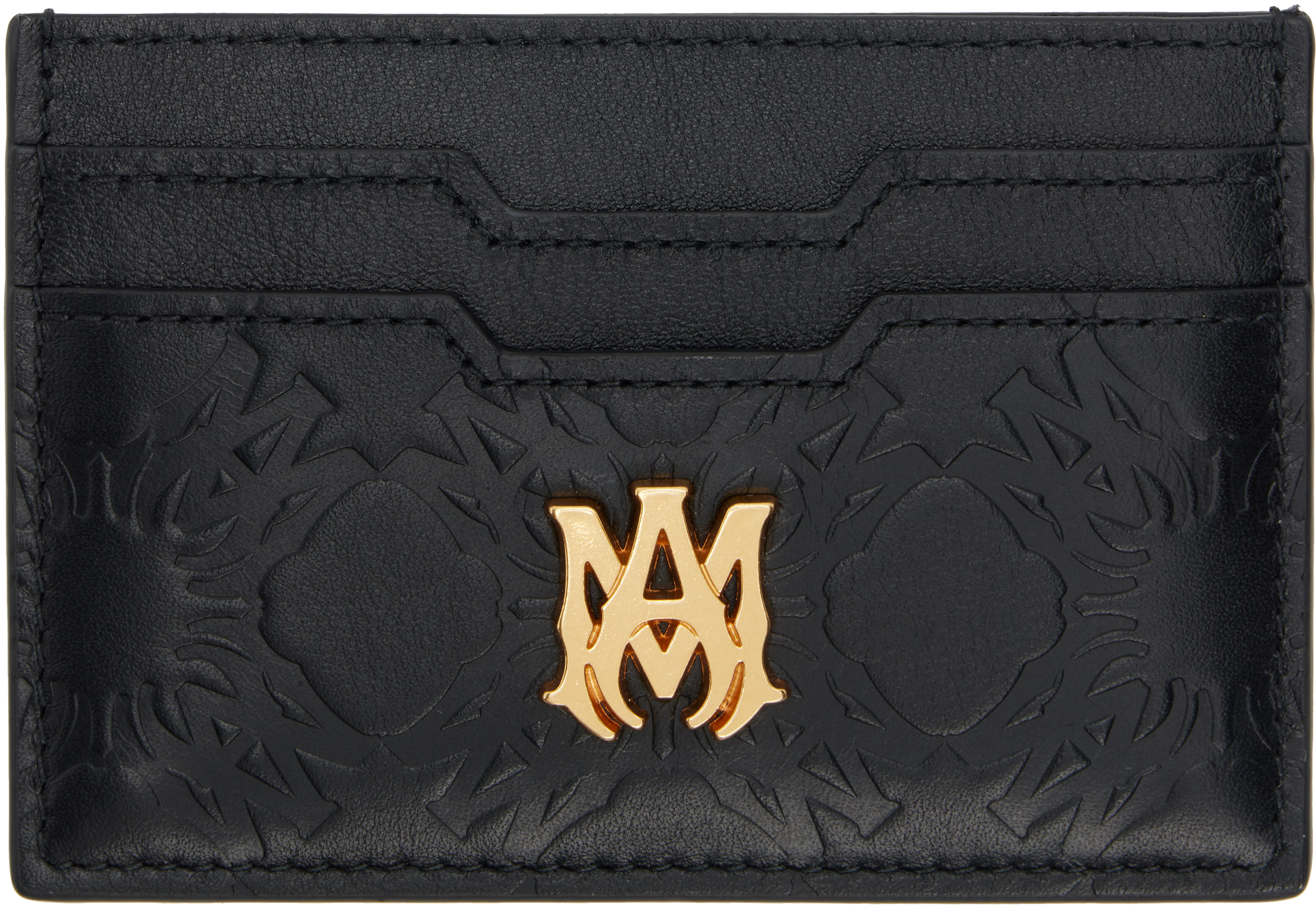 Black MA Quad Leather Card Holder