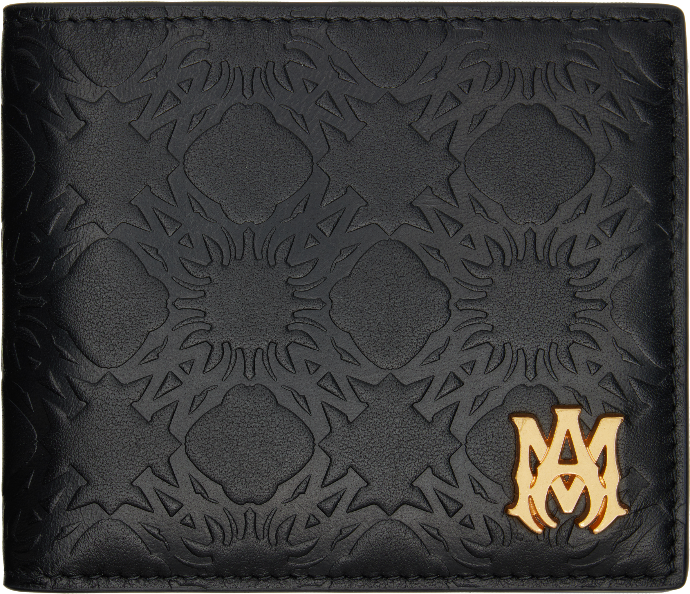 Black MA Quad Leather Bifold Wallet