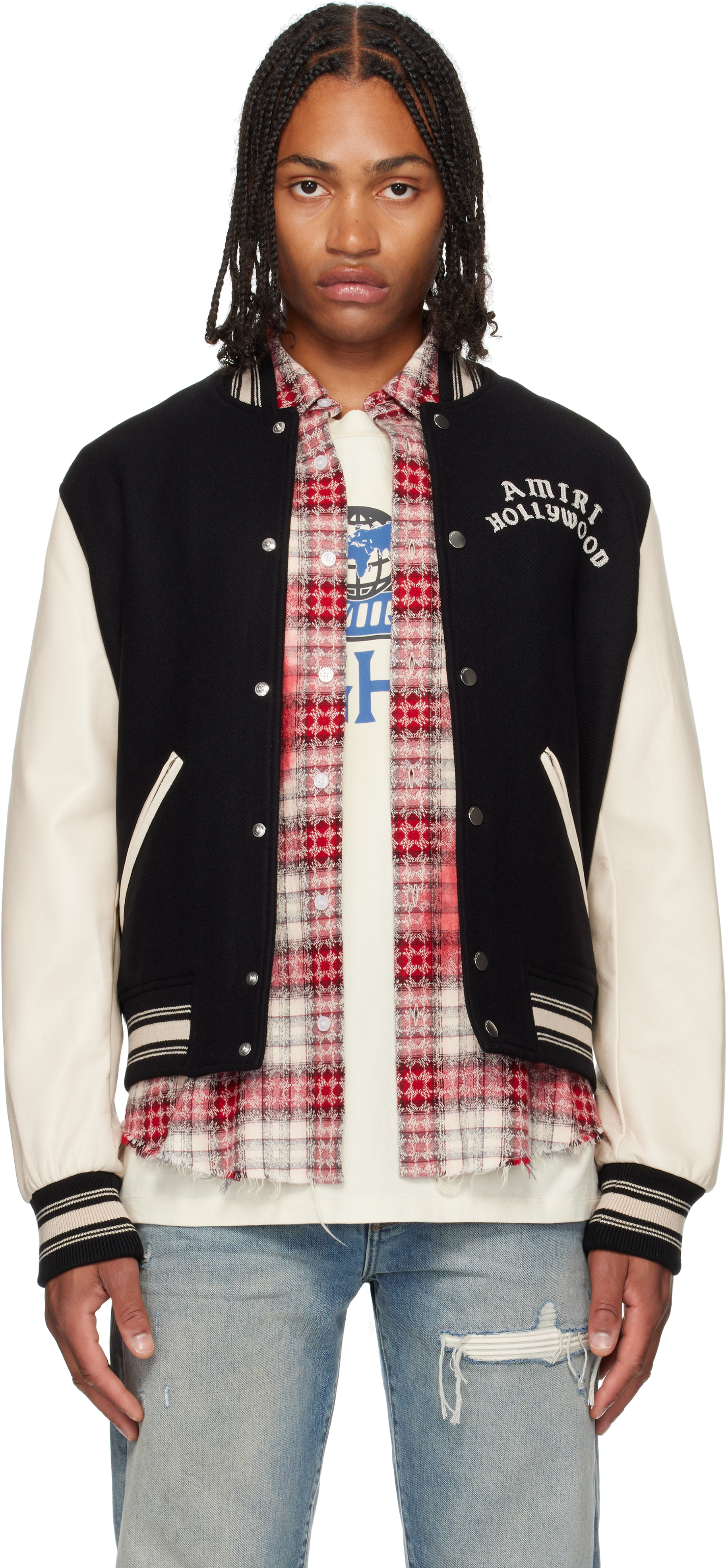 Black & White 'AMIRI Hollywood' Bomber Jacket