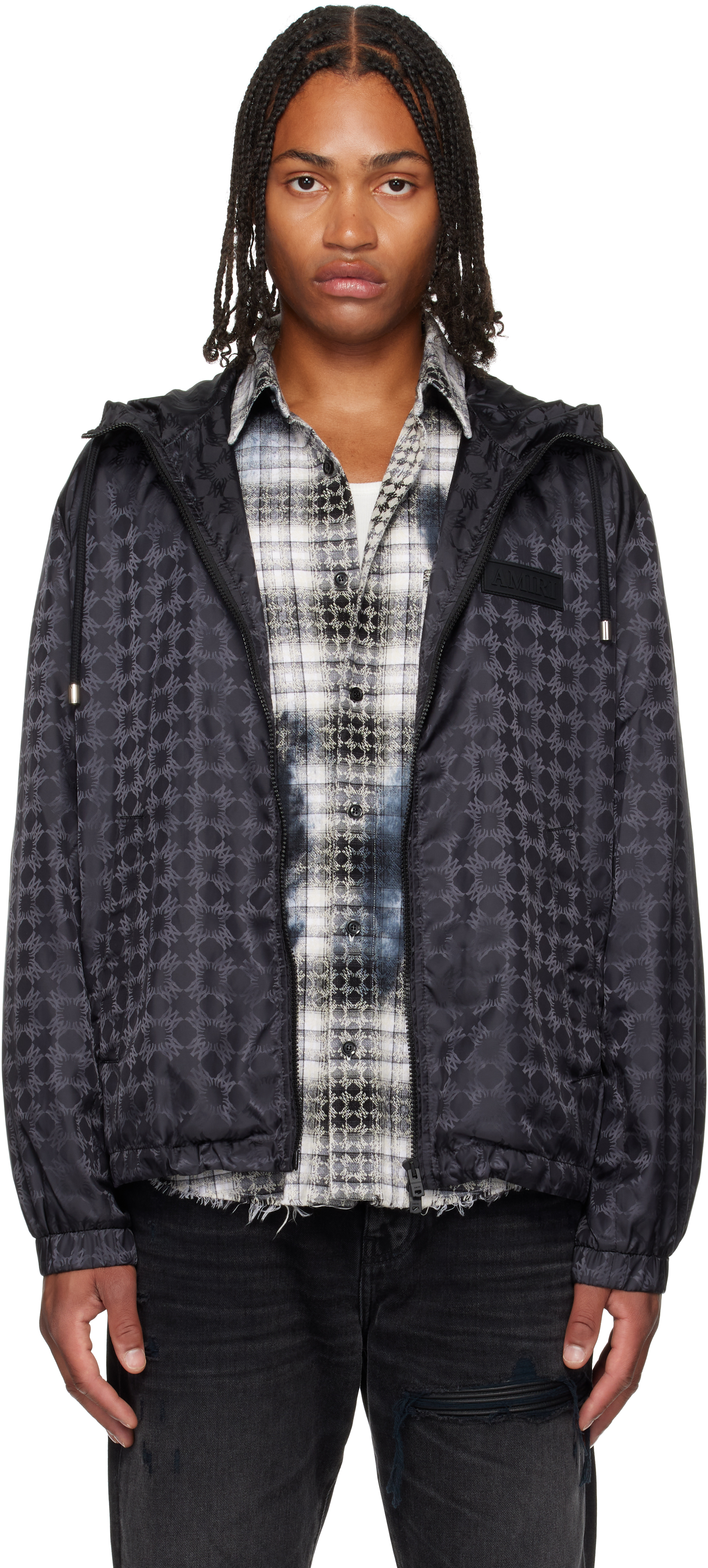 Black MA Quad Windbreaker Jacket