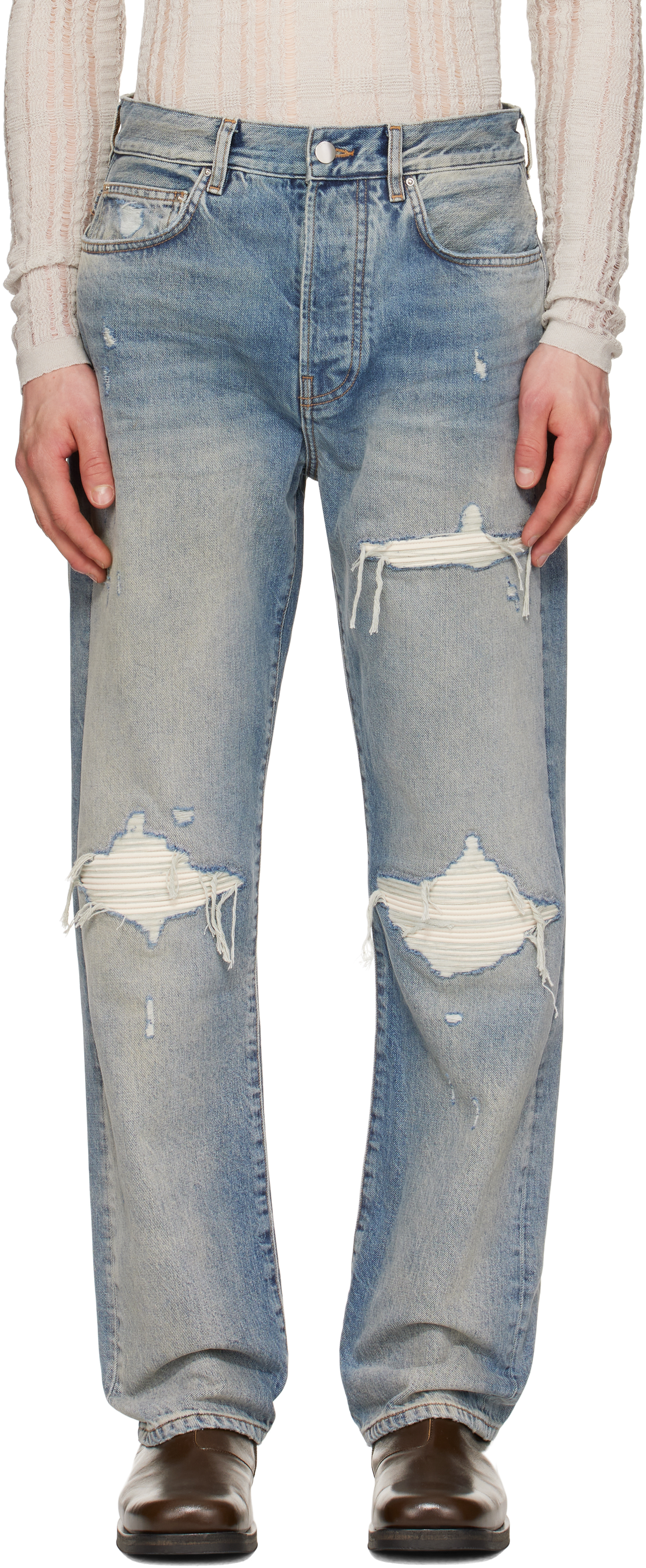 Blue Suede Straight MX1 Jeans