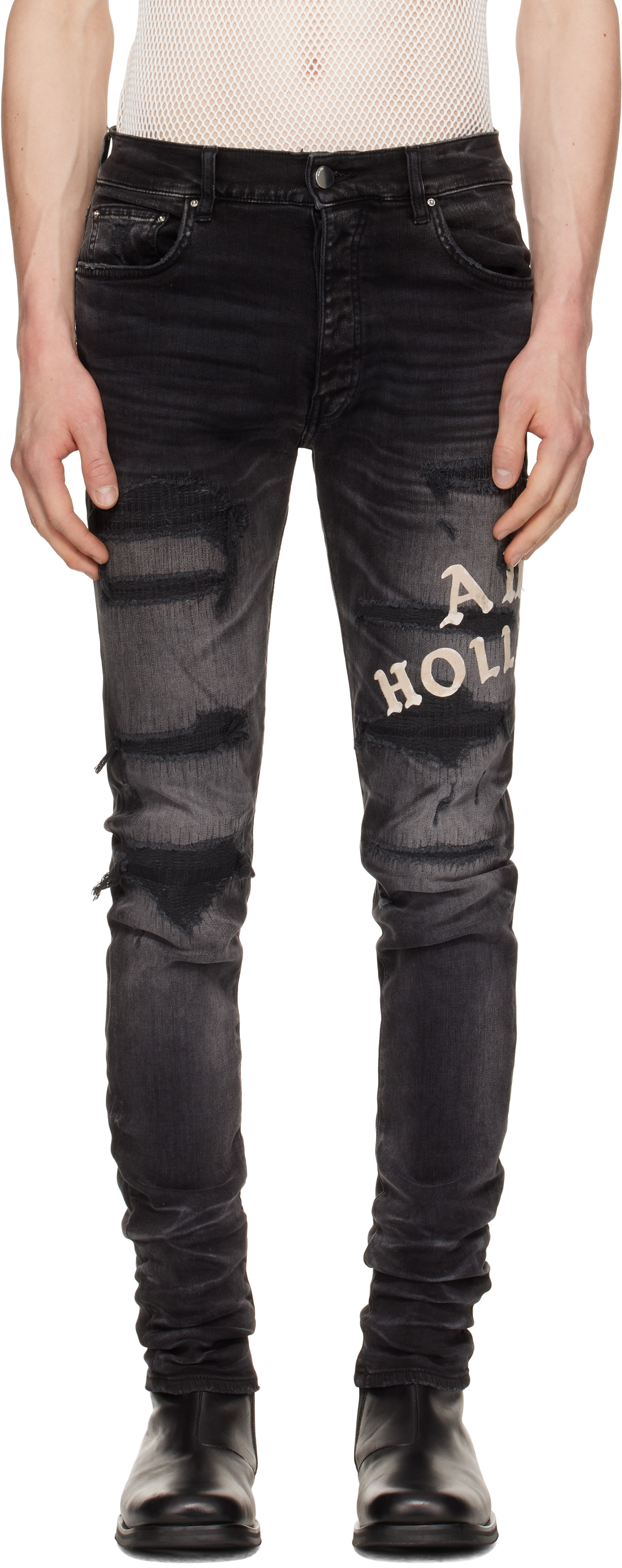 Blue 'AMIRI Hollywood' Repaired Jeans