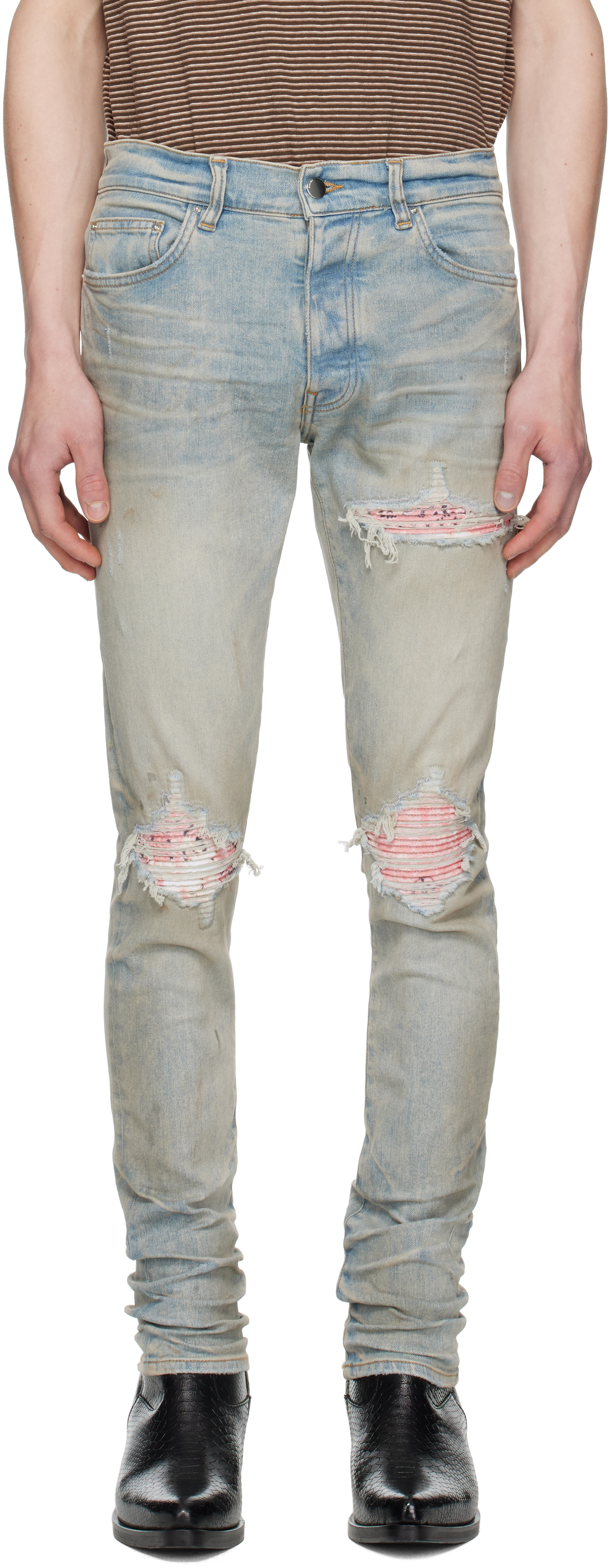 AMIRI: Blue MX1 International Jeans | SSENSE