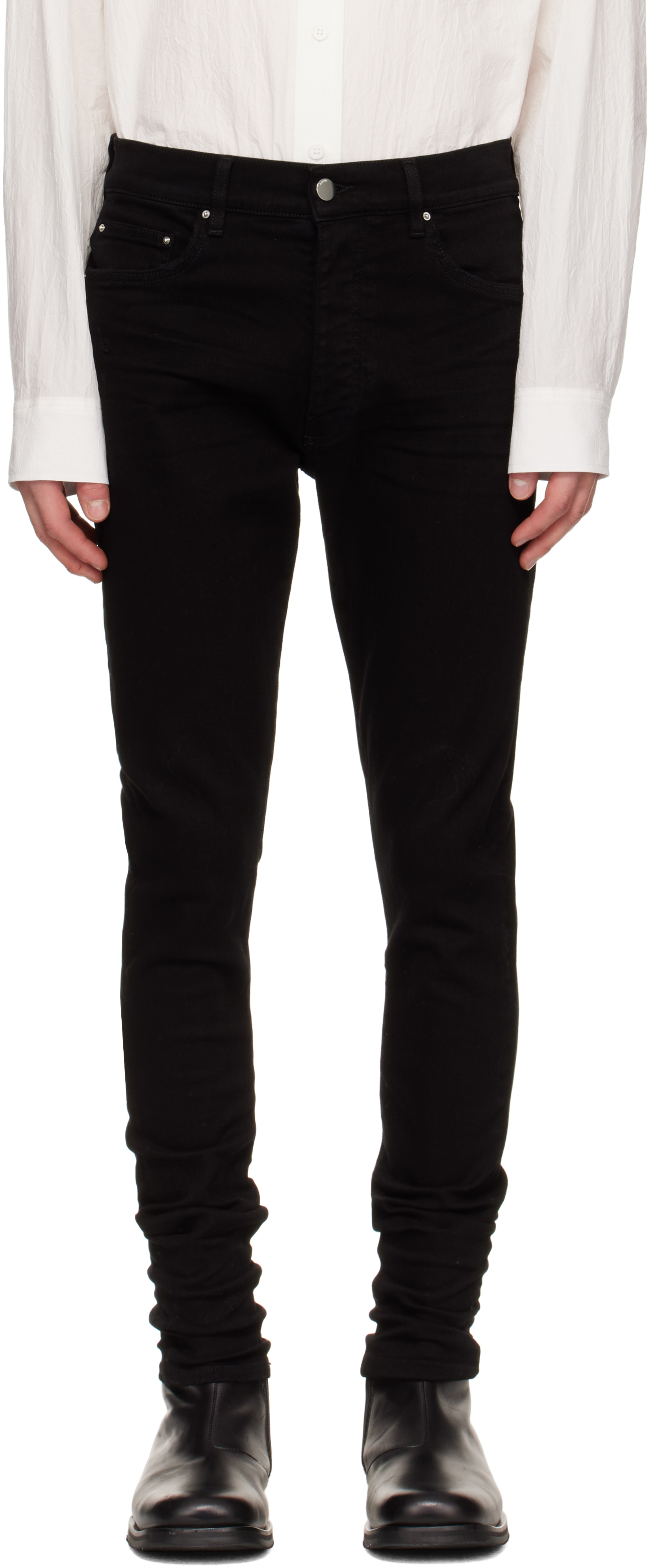 AMIRI: Black Stack Jeans | SSENSE