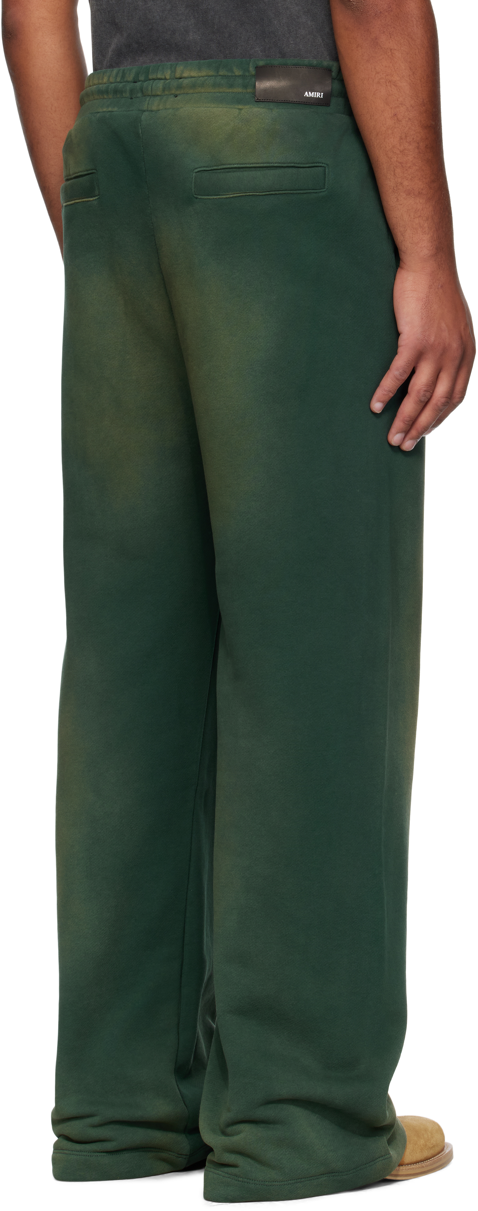 Amiri Green 'ma' Crest Sweatpants In Green