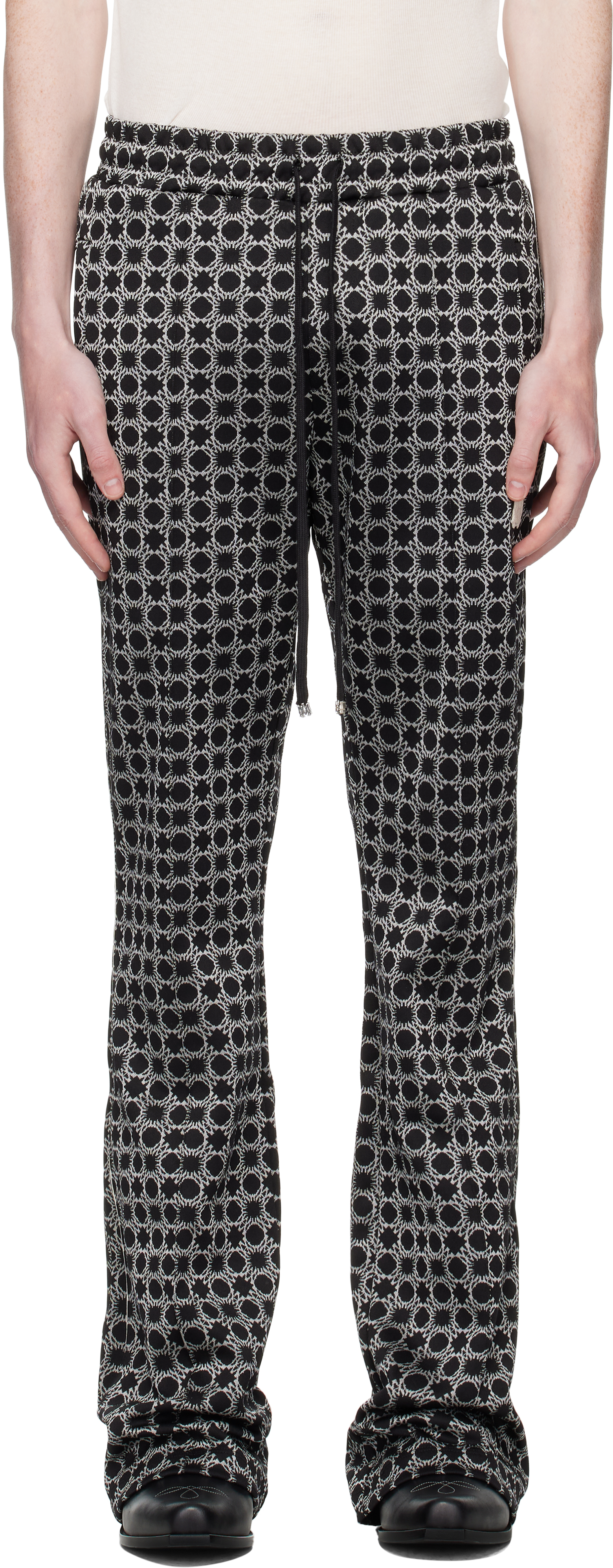 Black MA Quad Flare Track Pants