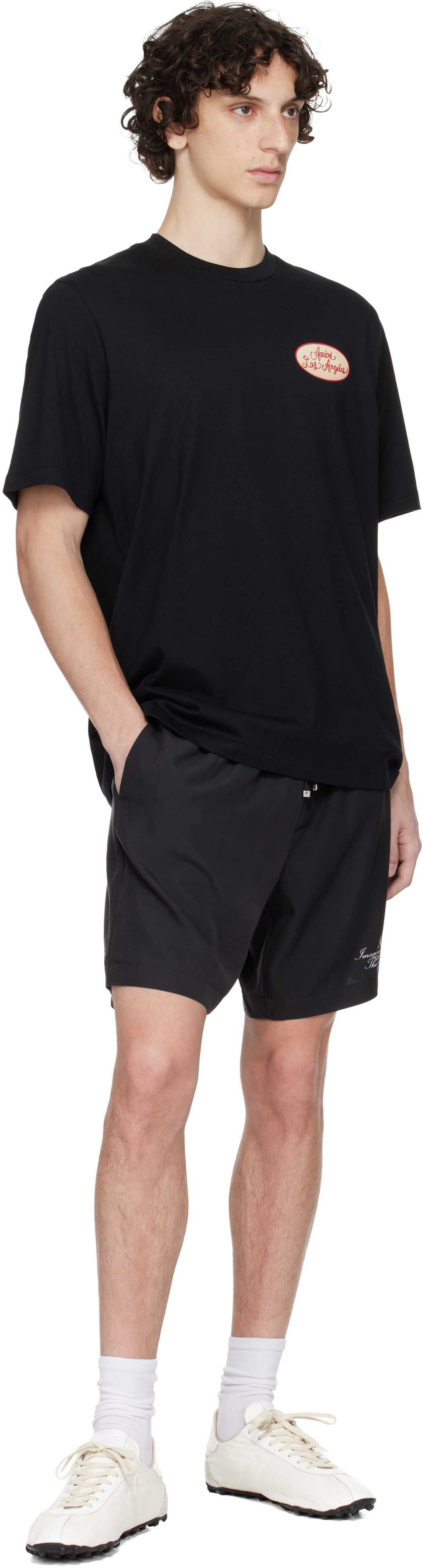 Amiri Elasticized Waist Knee Length Shorts With Print