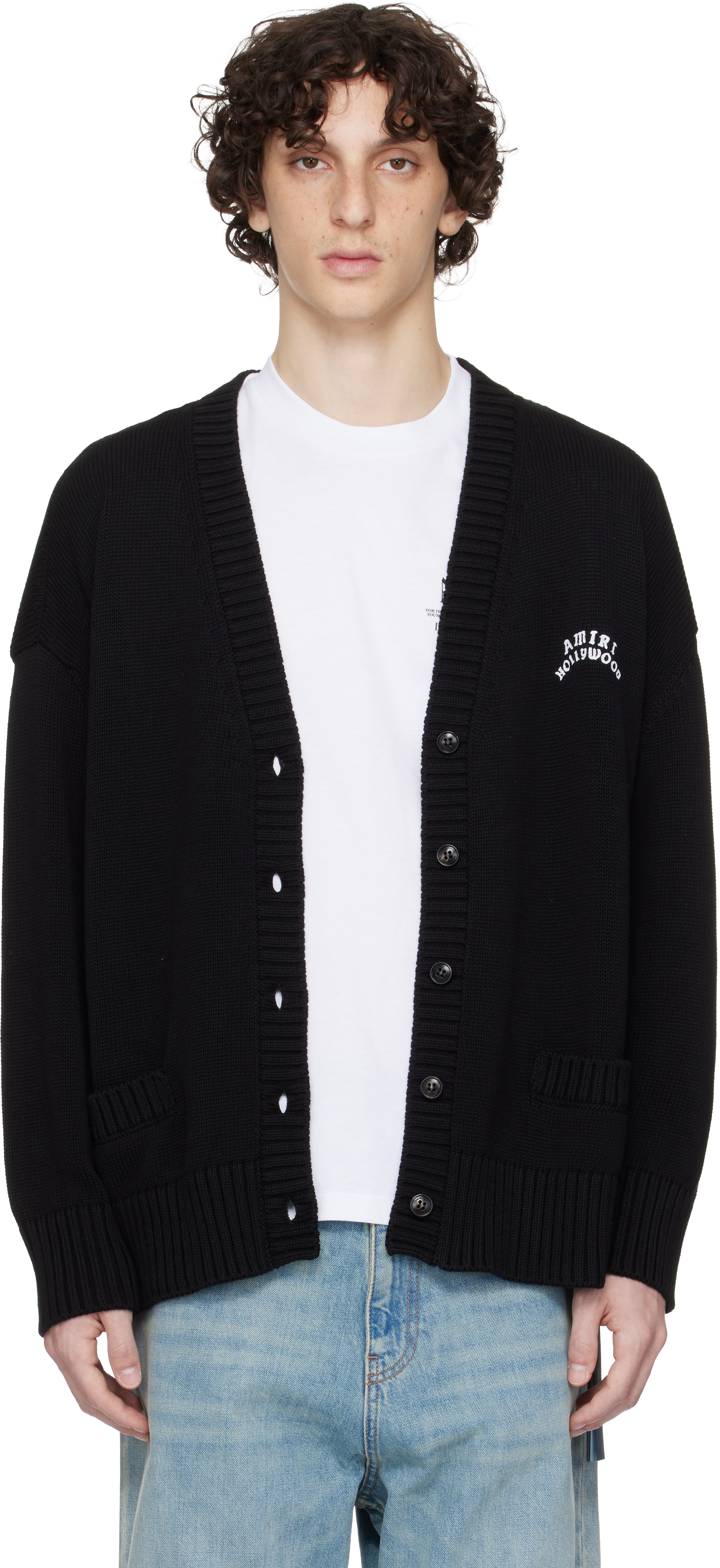 Amiri Black ' Hollywood' Cardigan