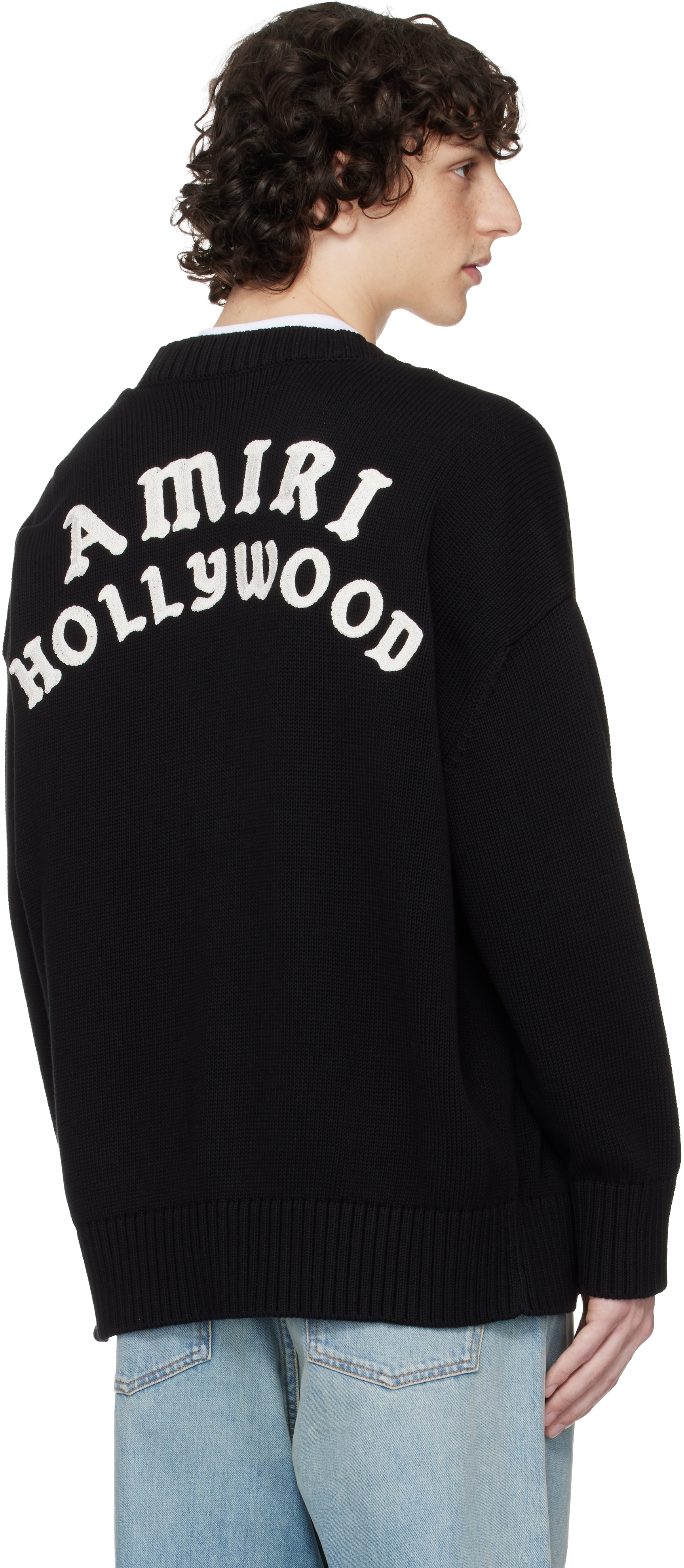 Amiri Black ' Hollywood' Cardigan