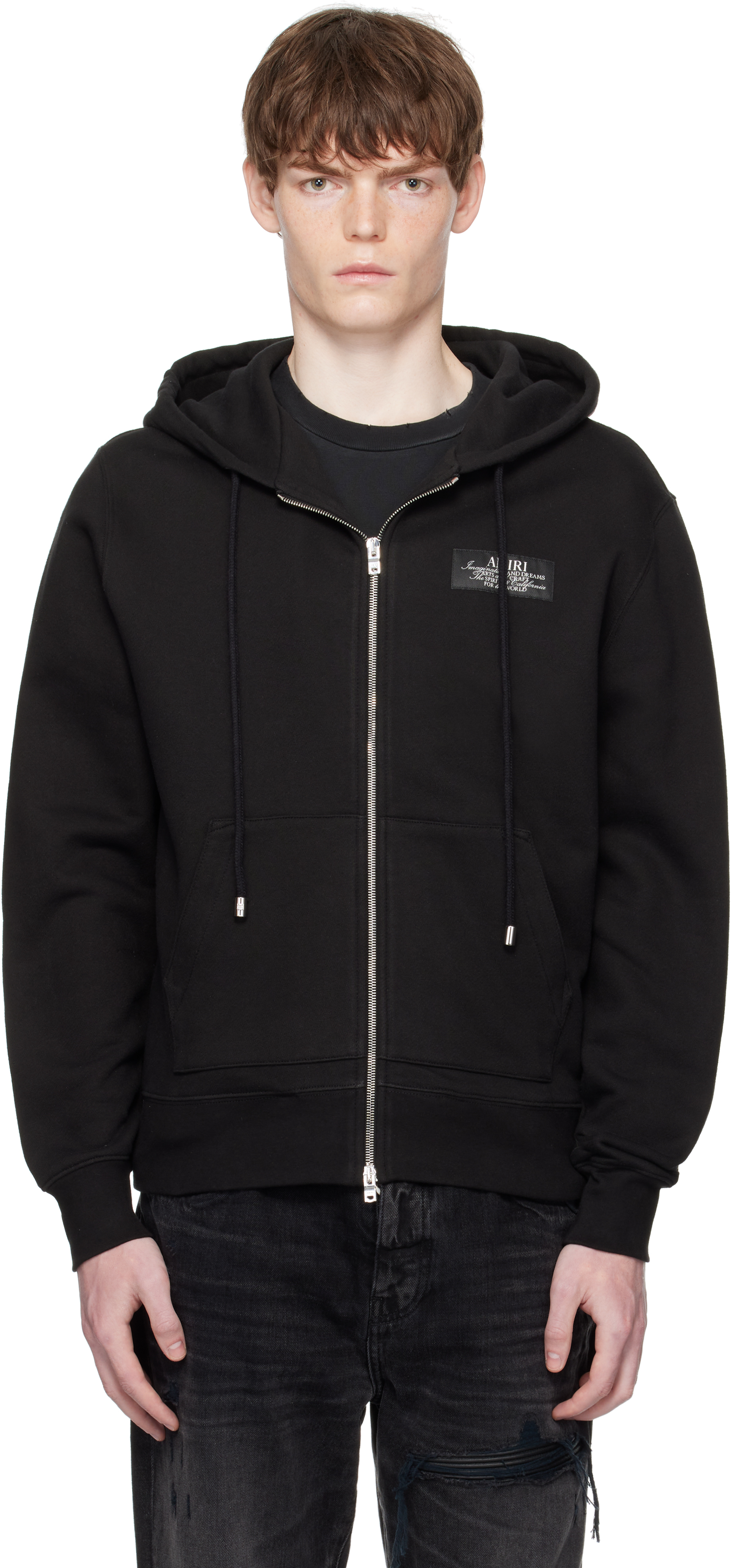 Black 'Amiri Spirit' Zip Hoodie