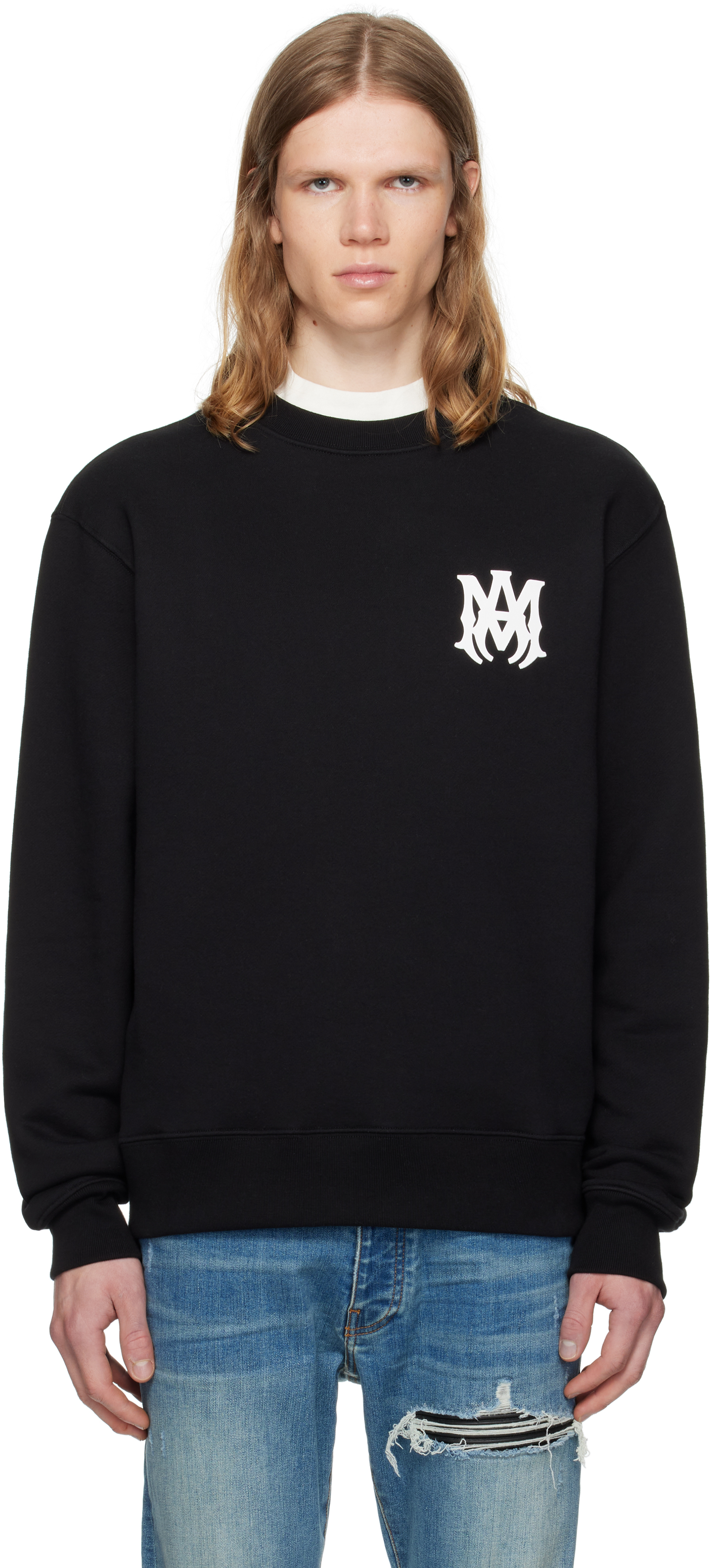AMIRI: ブラック MA Core Logo クルーネック スウェットシャツ