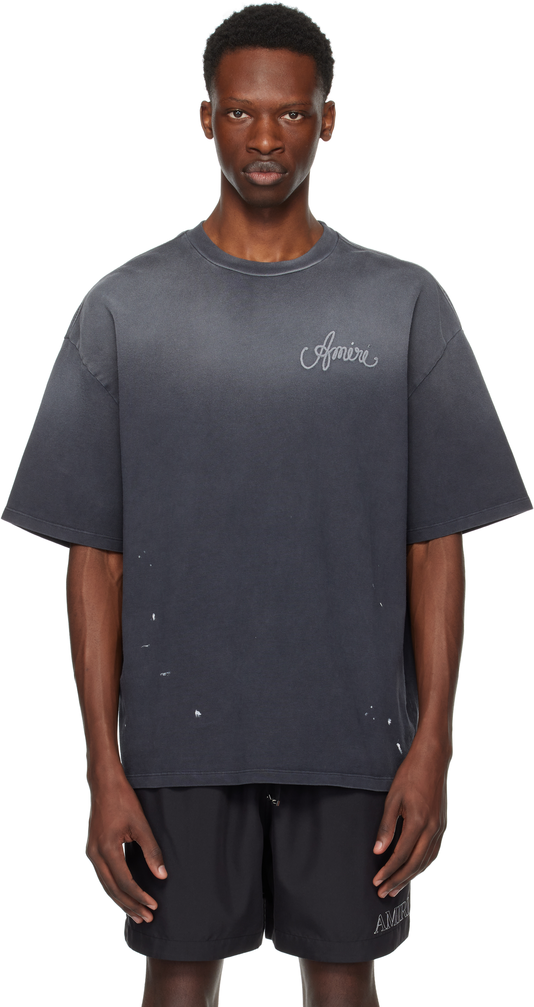 AMIRI Design Studio Tシャツ ロゴ GRAY AMIRI: Gray 'AMIRI Design Studio' T-shirt | SSENSE