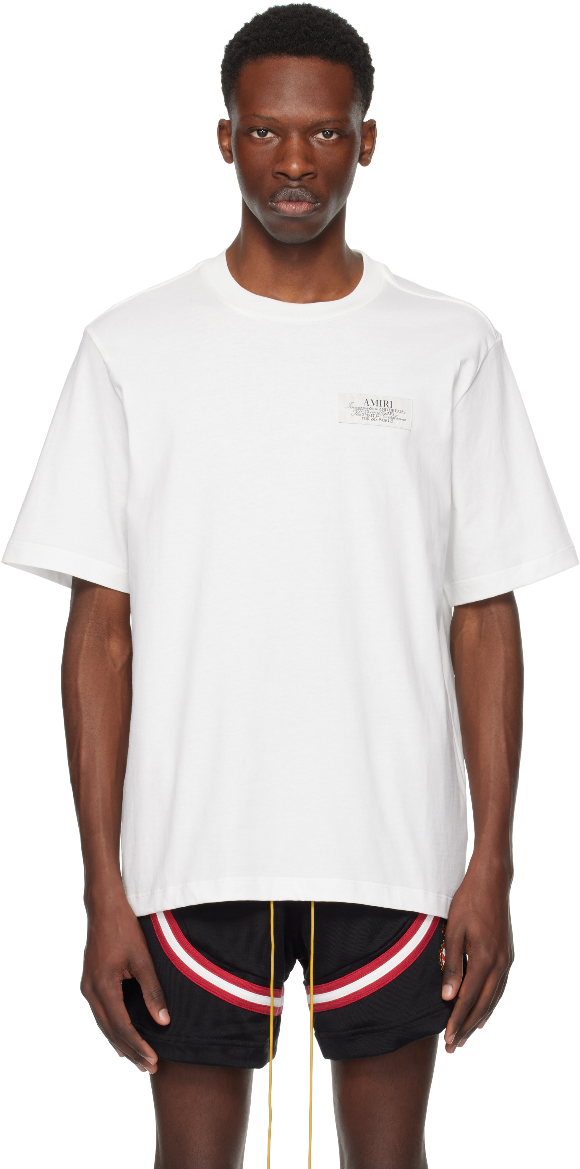 Amiri Logo-patch T-shirt In White