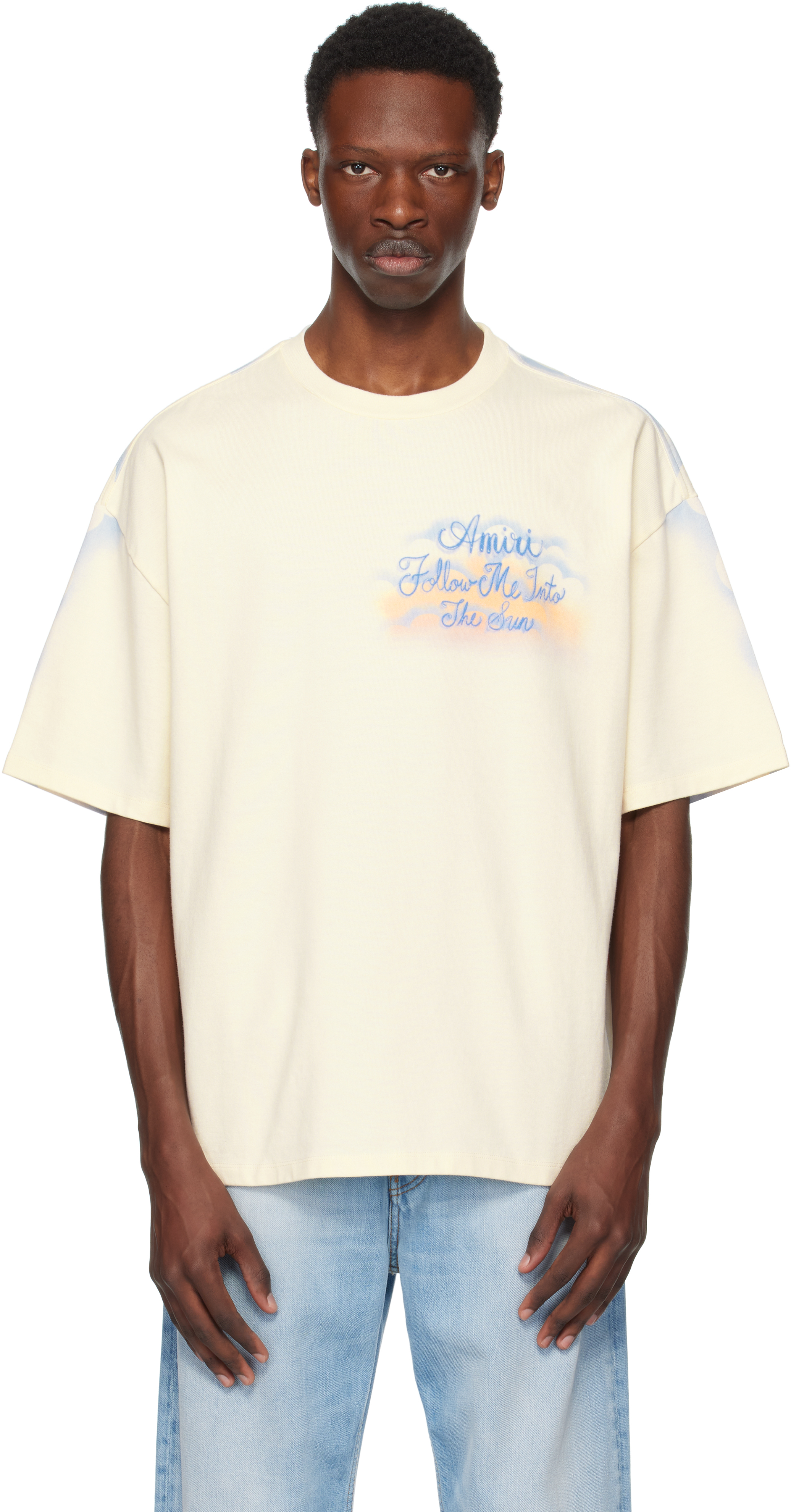 AMIRI Follow Me ロゴ コットン Tシャツ 人気 nm_5025213_100241_m