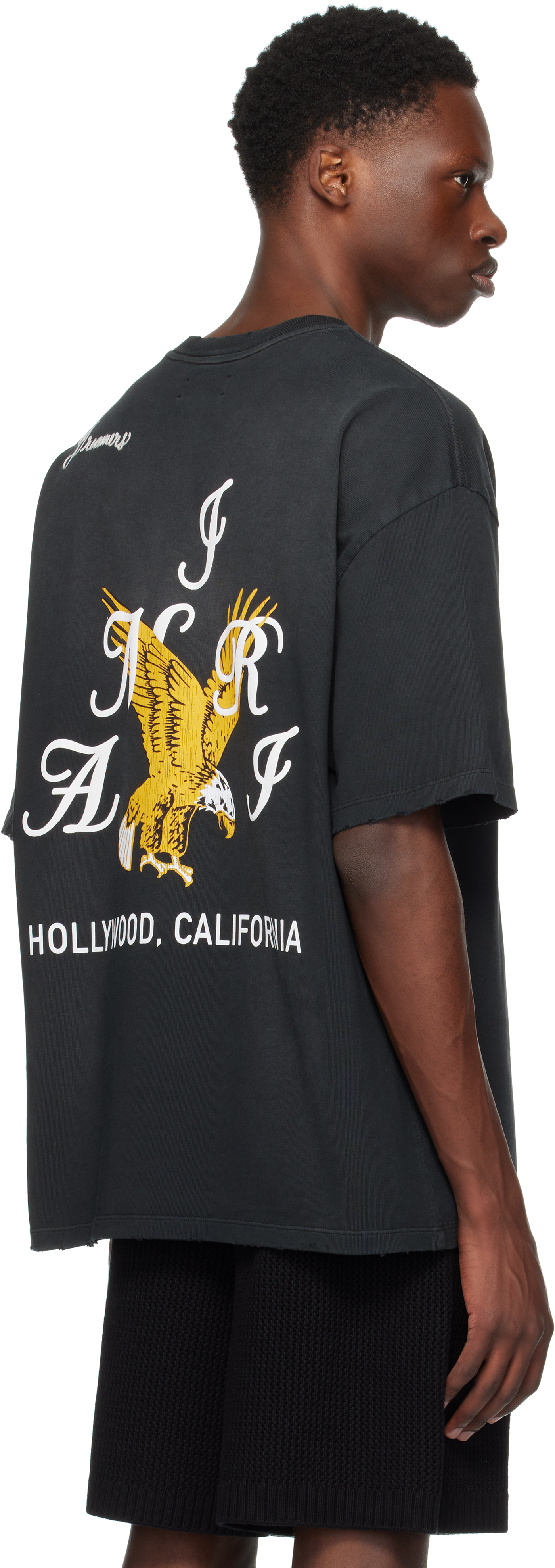 Amiri Eagle Crystal Embellished Oversize Graphic T-shirt