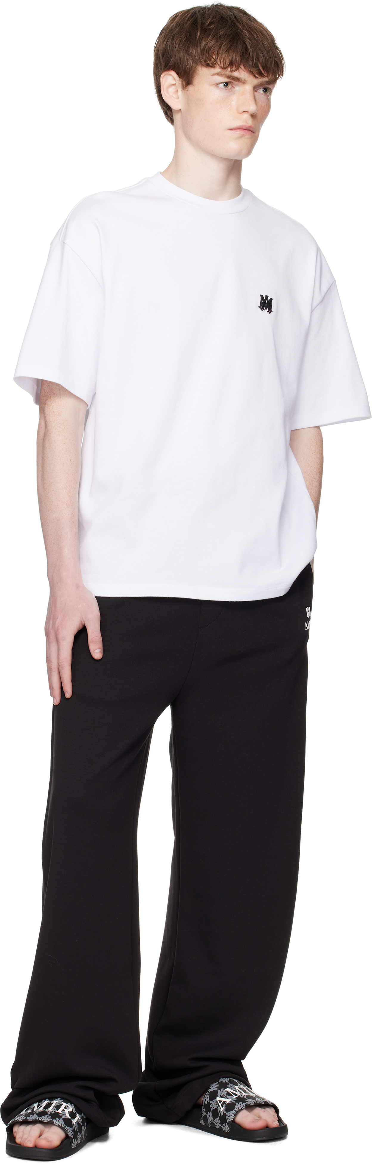 Amiri Mens White Regular-fit Skater Cotton-jersey T-shirt In White