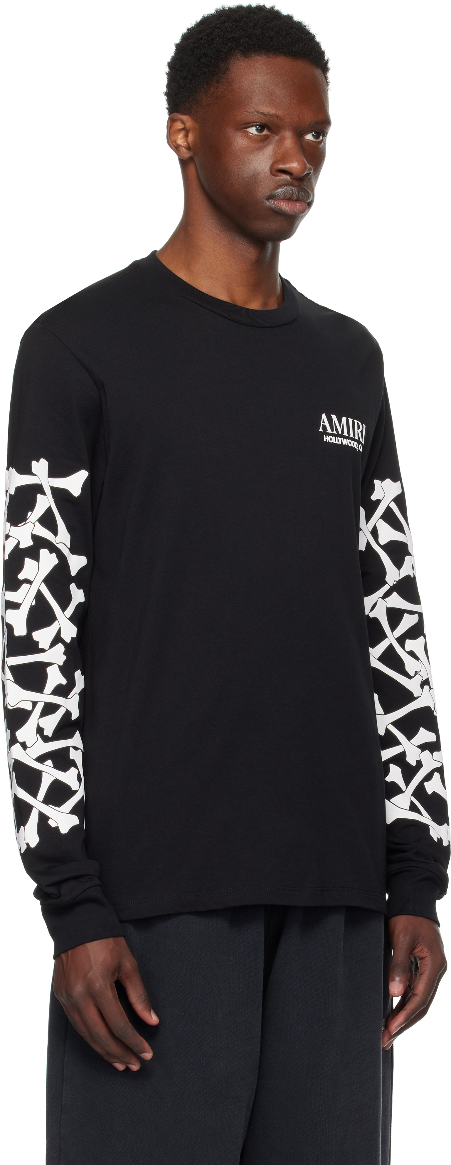 Amiri Cotton Sweatshirt Featuring Bone Print