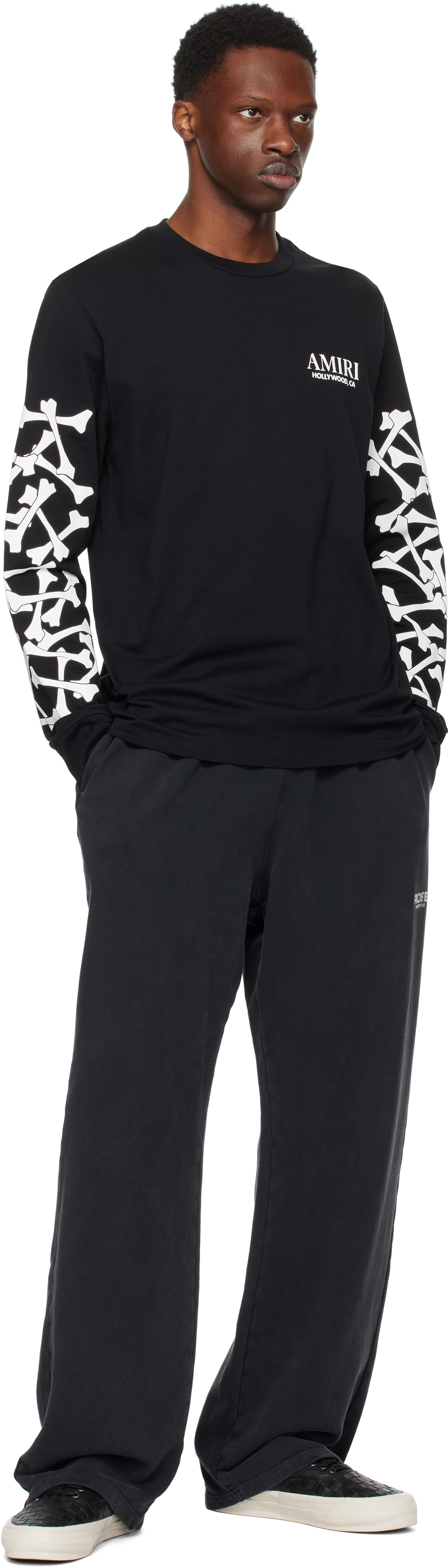 Amiri Cotton Sweatshirt Featuring Bone Print