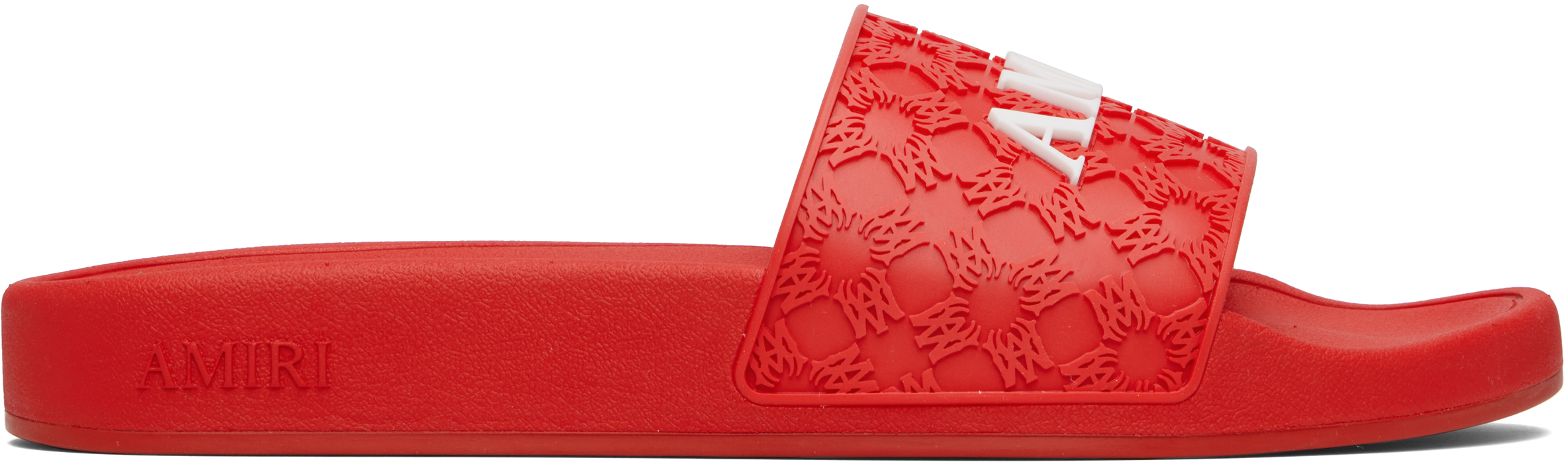 AMIRI: Red MA Quad Pool Slides | SSENSE