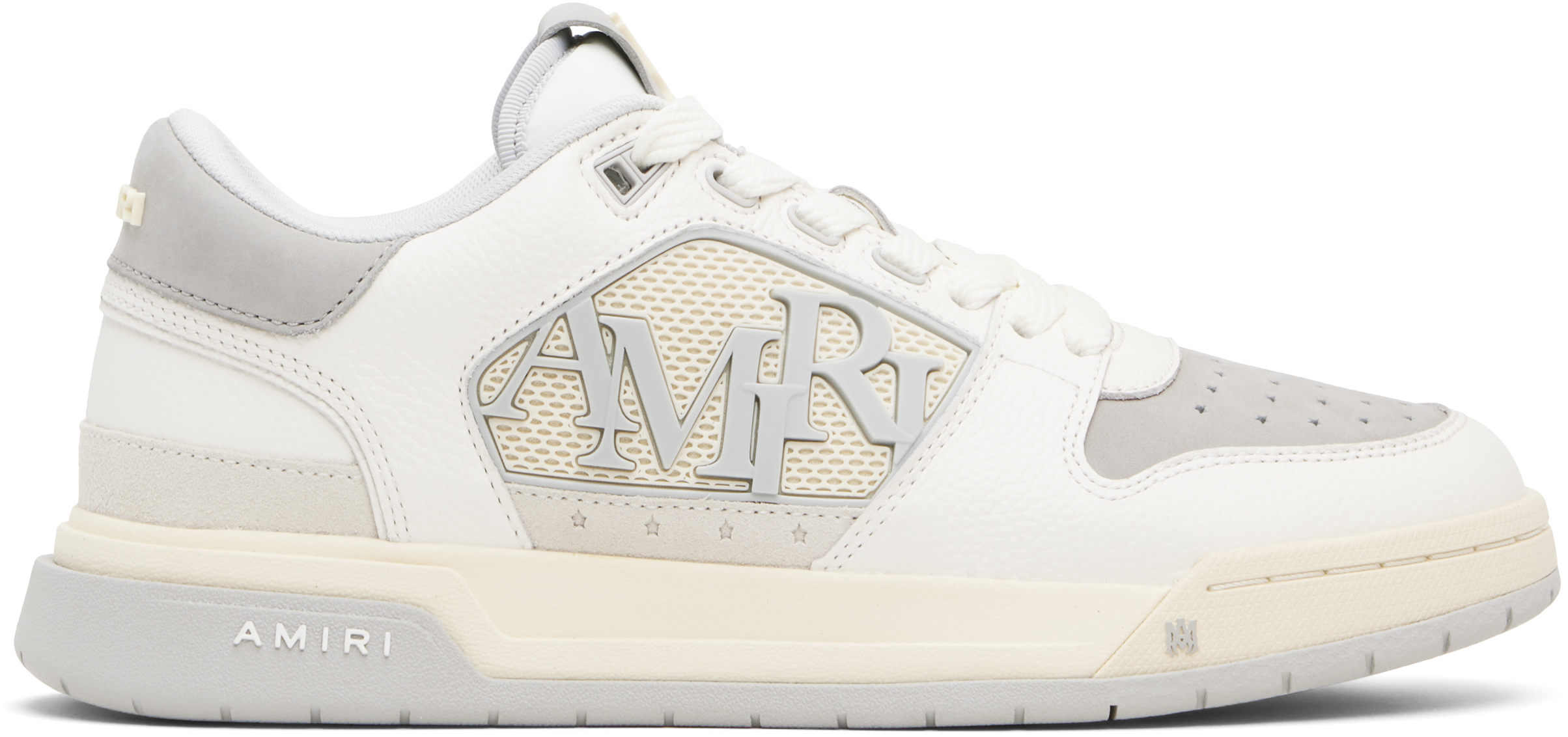 Amiri White & Gray Classic Low Sneakers