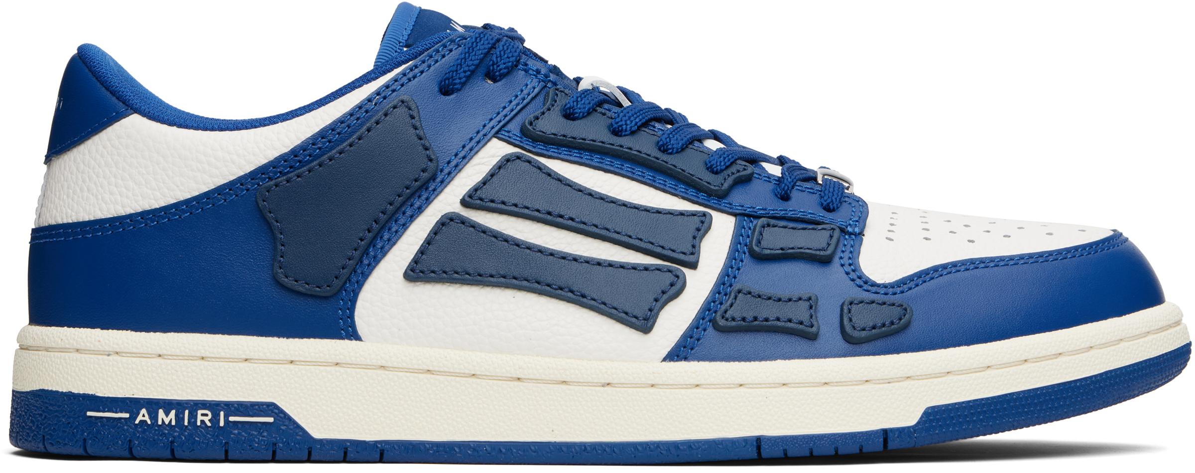 AMIRI: Navy & White Skel Top Low Sneakers | SSENSE