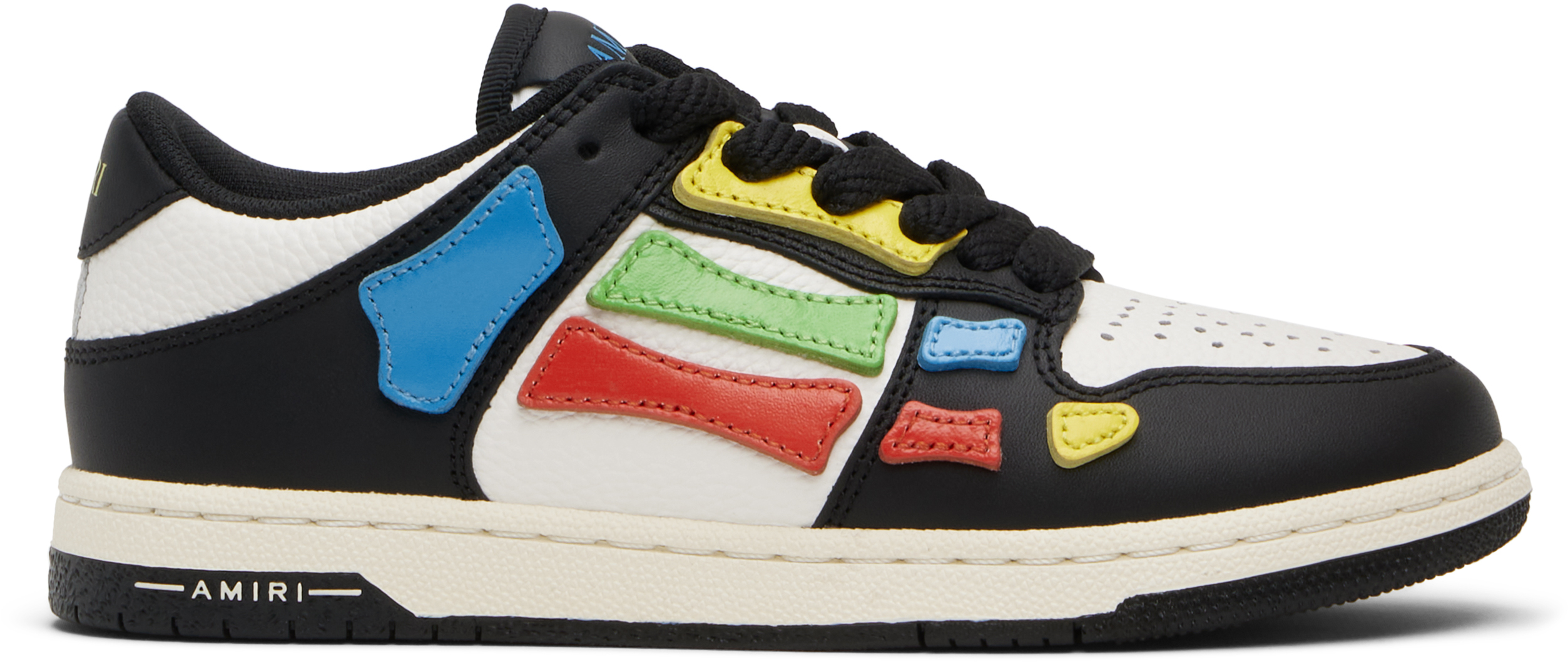 Amiri Kids Black & Multicolor Skel Top Low Sneakers In Multi