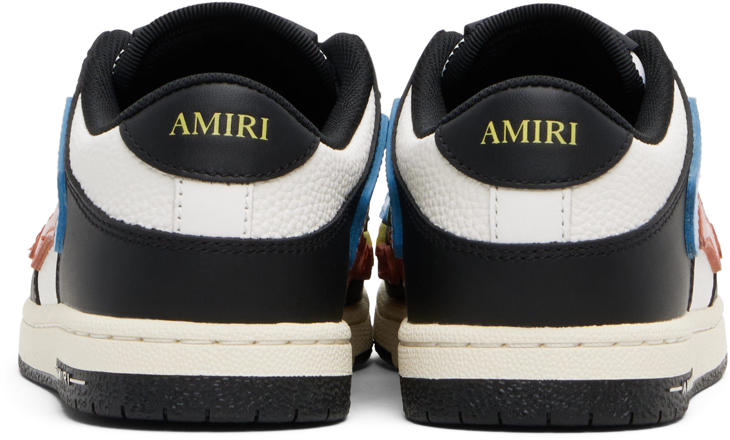 Amiri Kids Black & Multicolor Skel Top Low Sneakers In Multi