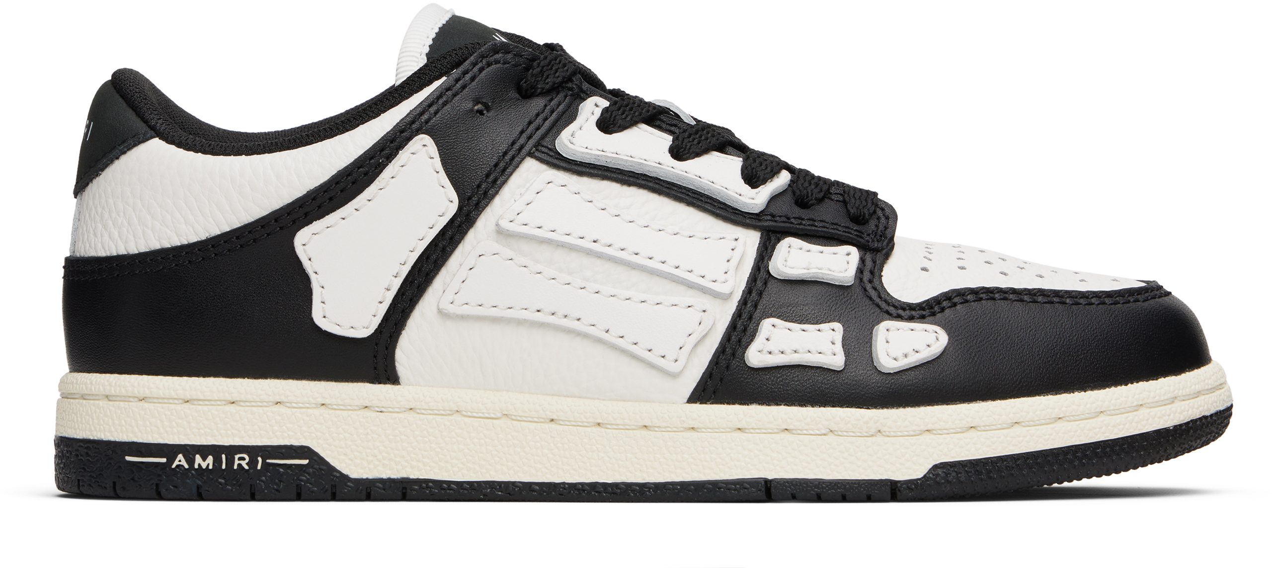 Amiri Kids Black & White Skel Top Low Sneakers