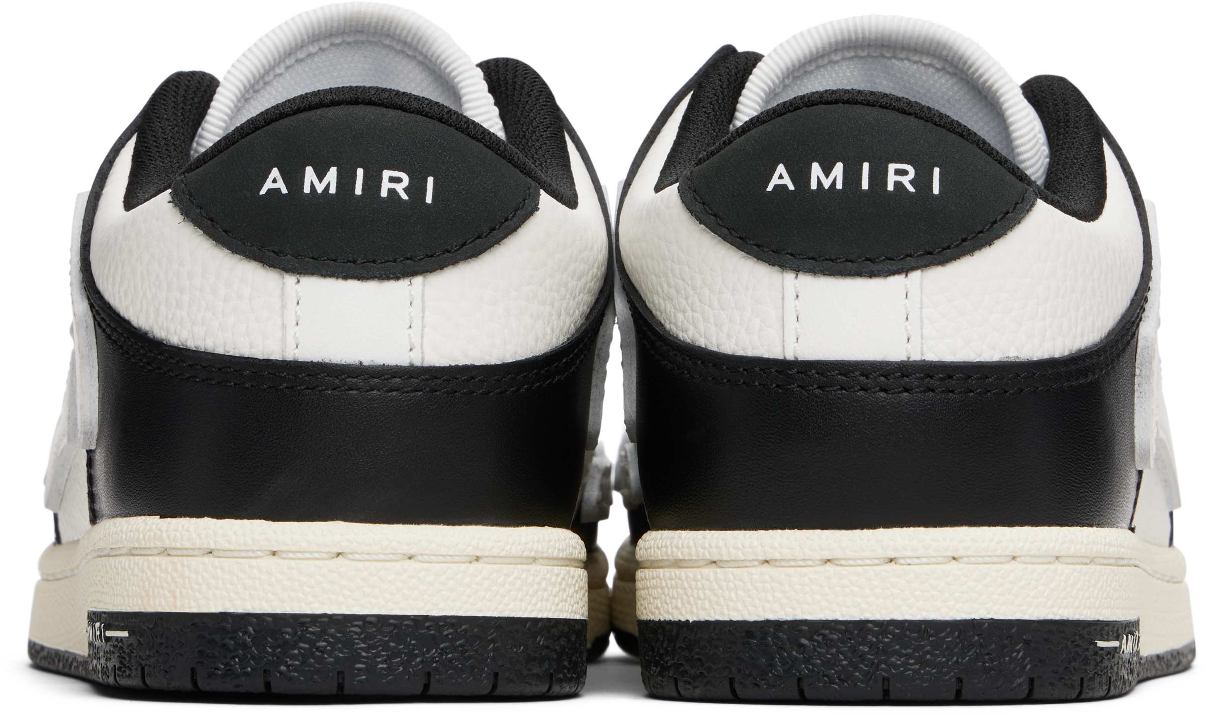 Amiri Kids Black & White Skel Top Low Sneakers