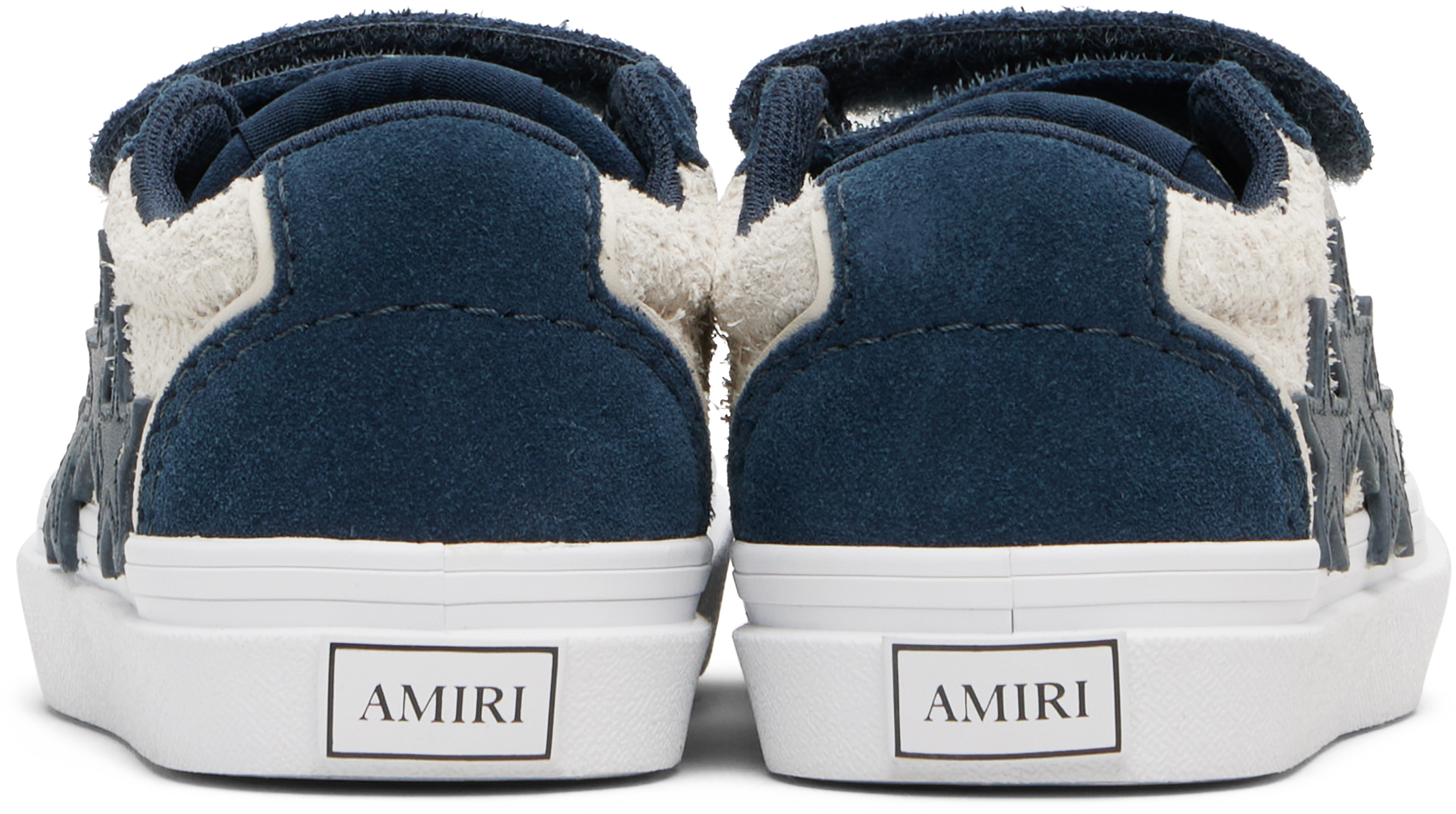 Amiri Kids Beige & Navy Sunset Skate Low Sneakers In Blue
