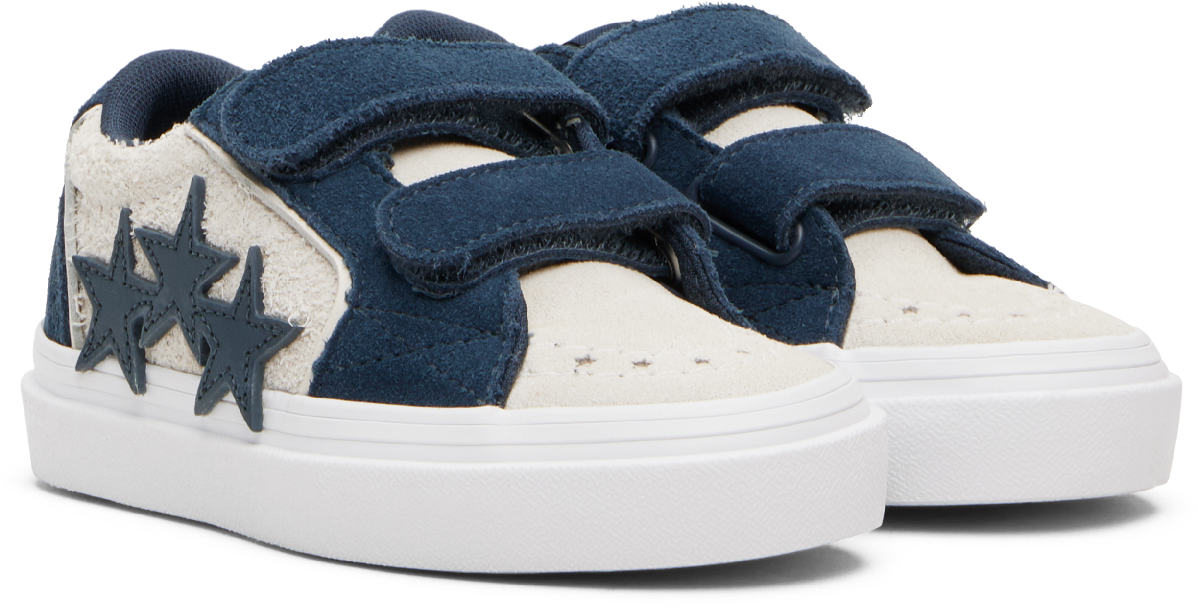 Amiri Kids Beige & Navy Sunset Skate Low Sneakers In Blue