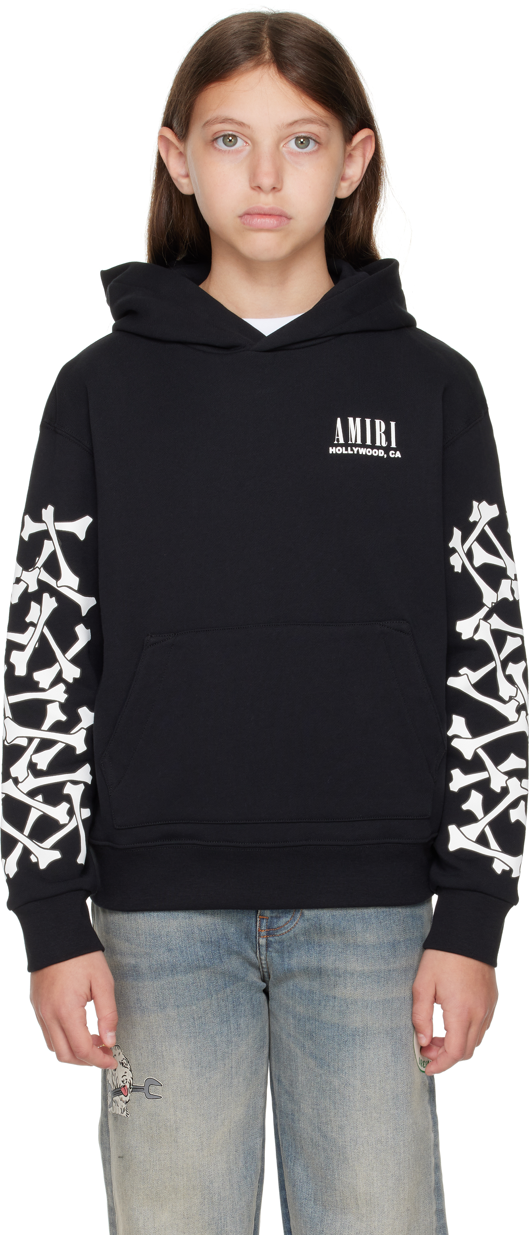 Amiri Kids Black Bones Hoodie