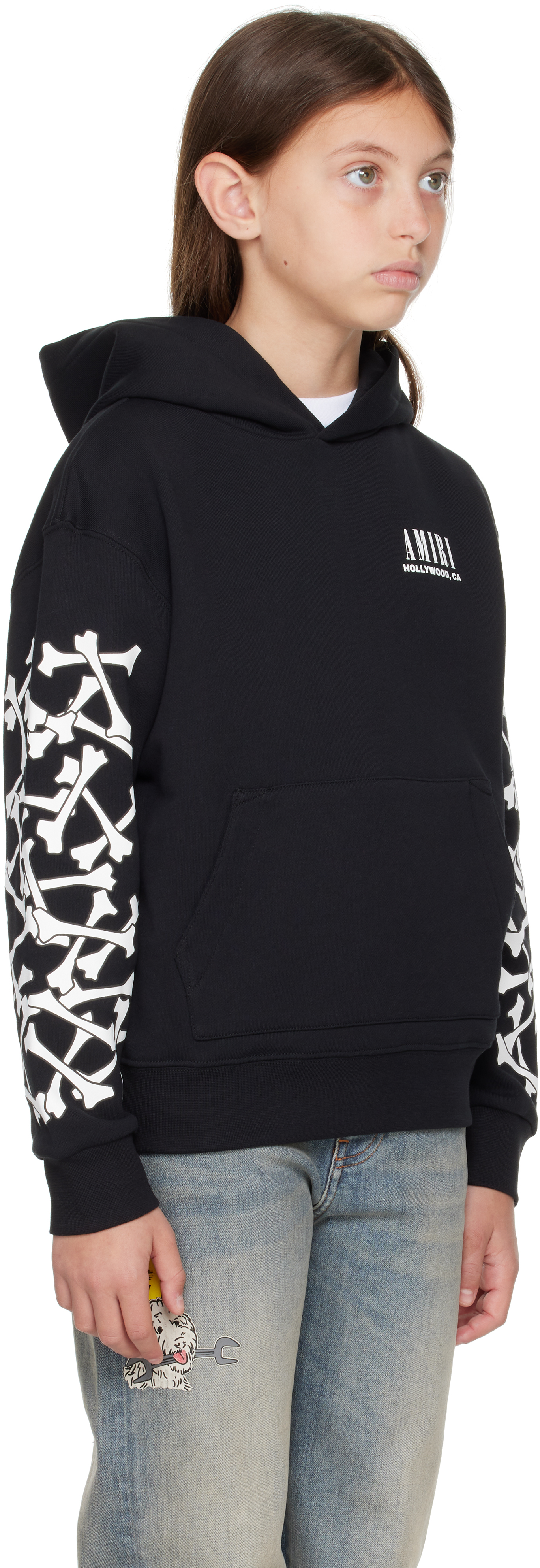 Amiri Kids Black Bones Hoodie