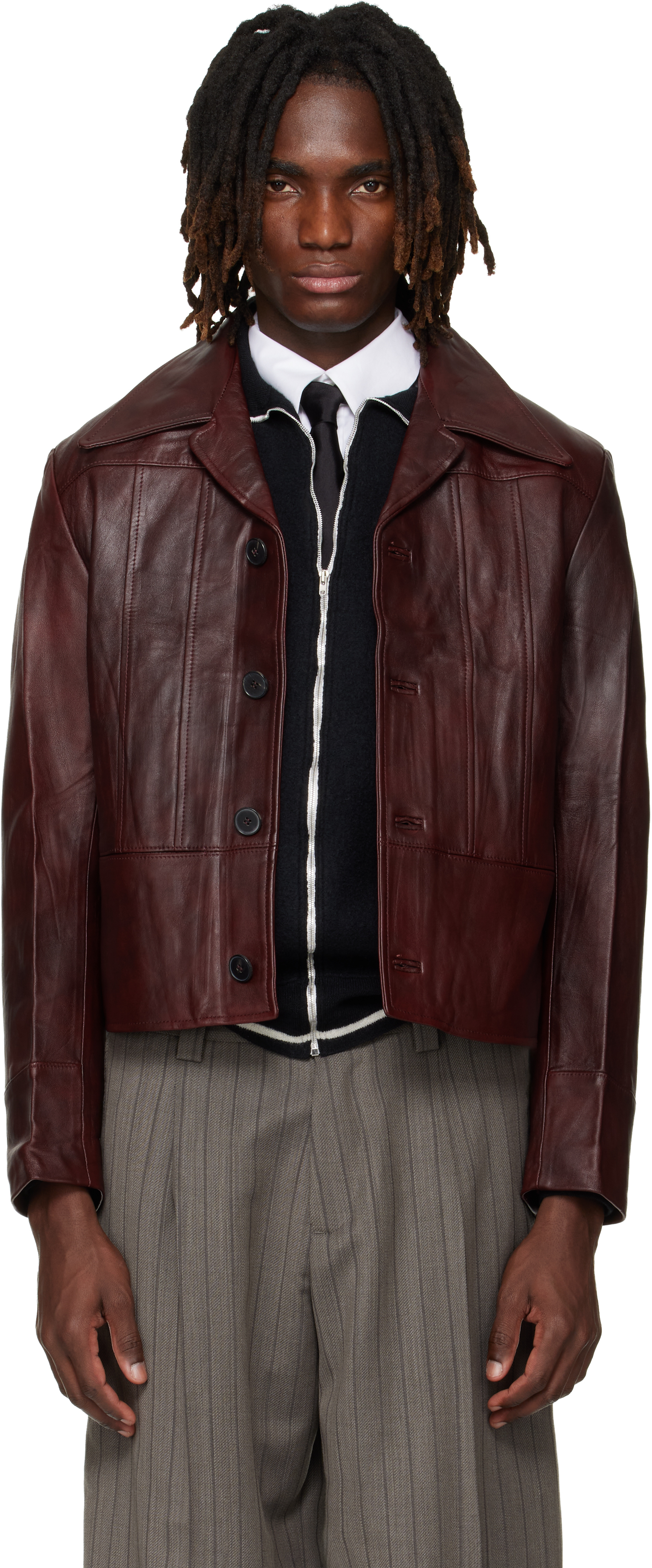 メンズ レザー ジャケット | SSENSE 日本