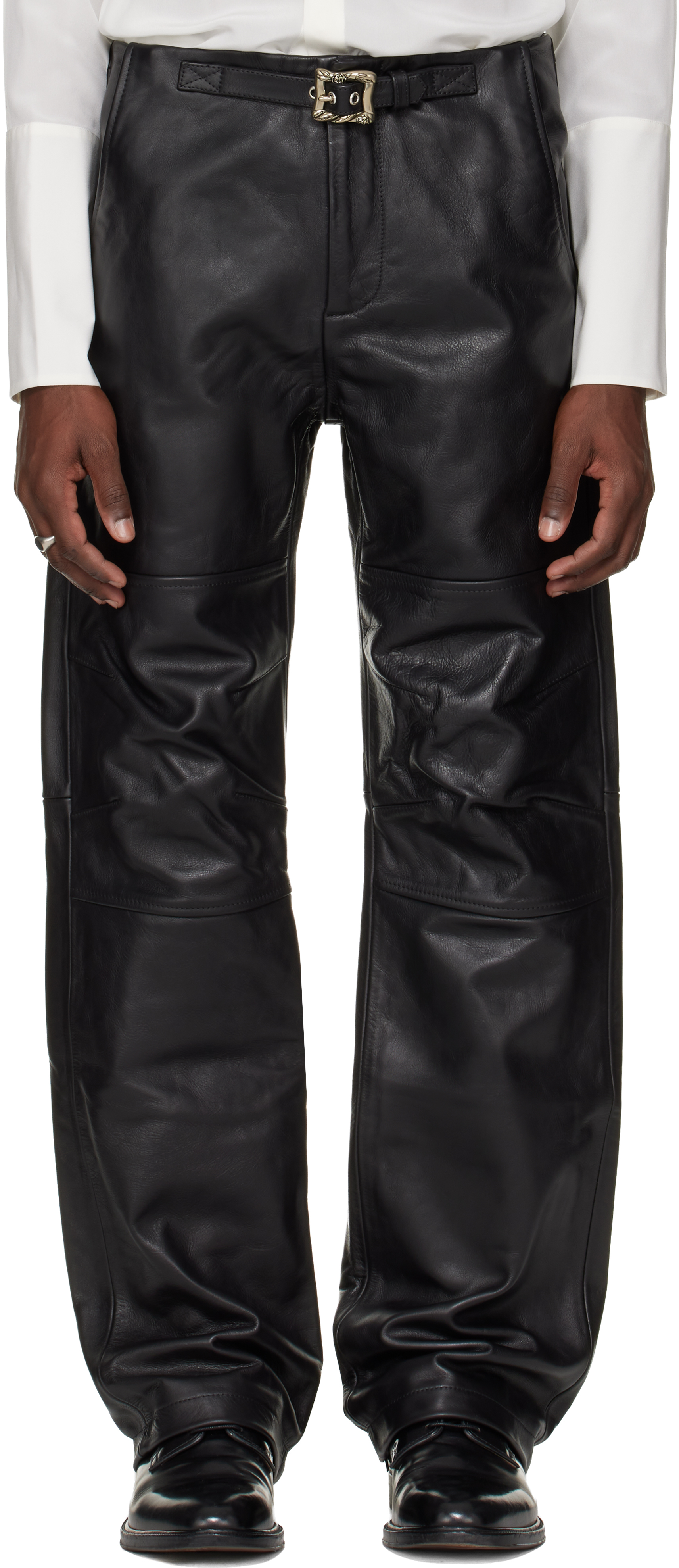 Enfants Riches Déprimés Black Moto Leather Pants