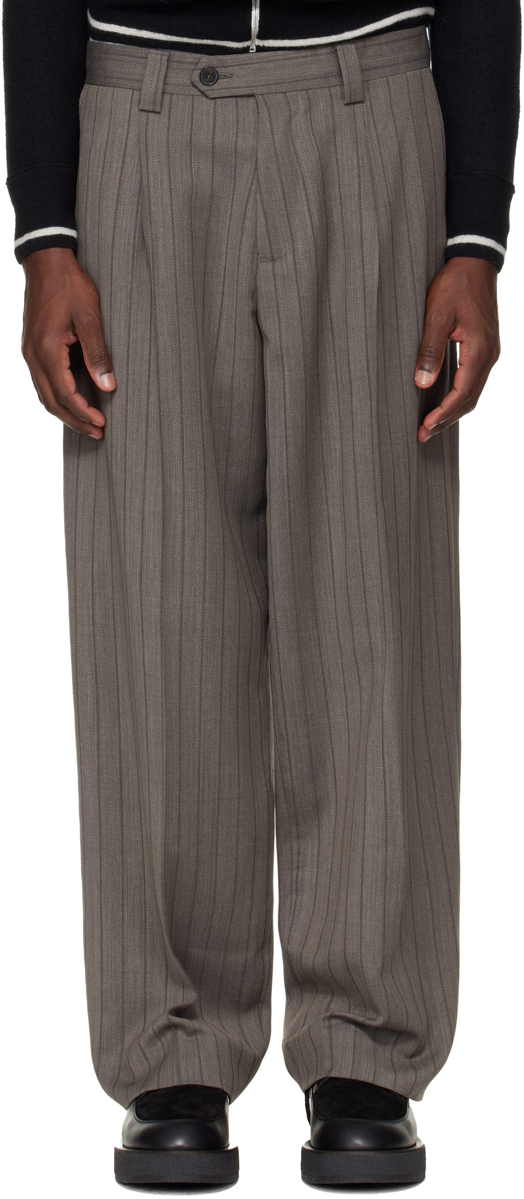 Enfants Riches Déprimés Gray Carrot Leg Trousers