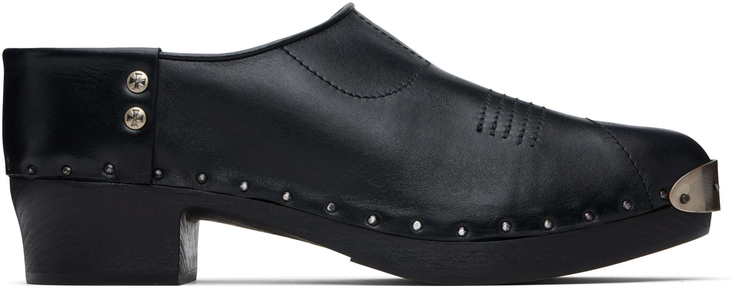 Black Metal Hardware Clogs by Enfants Riches Déprimés on Sale